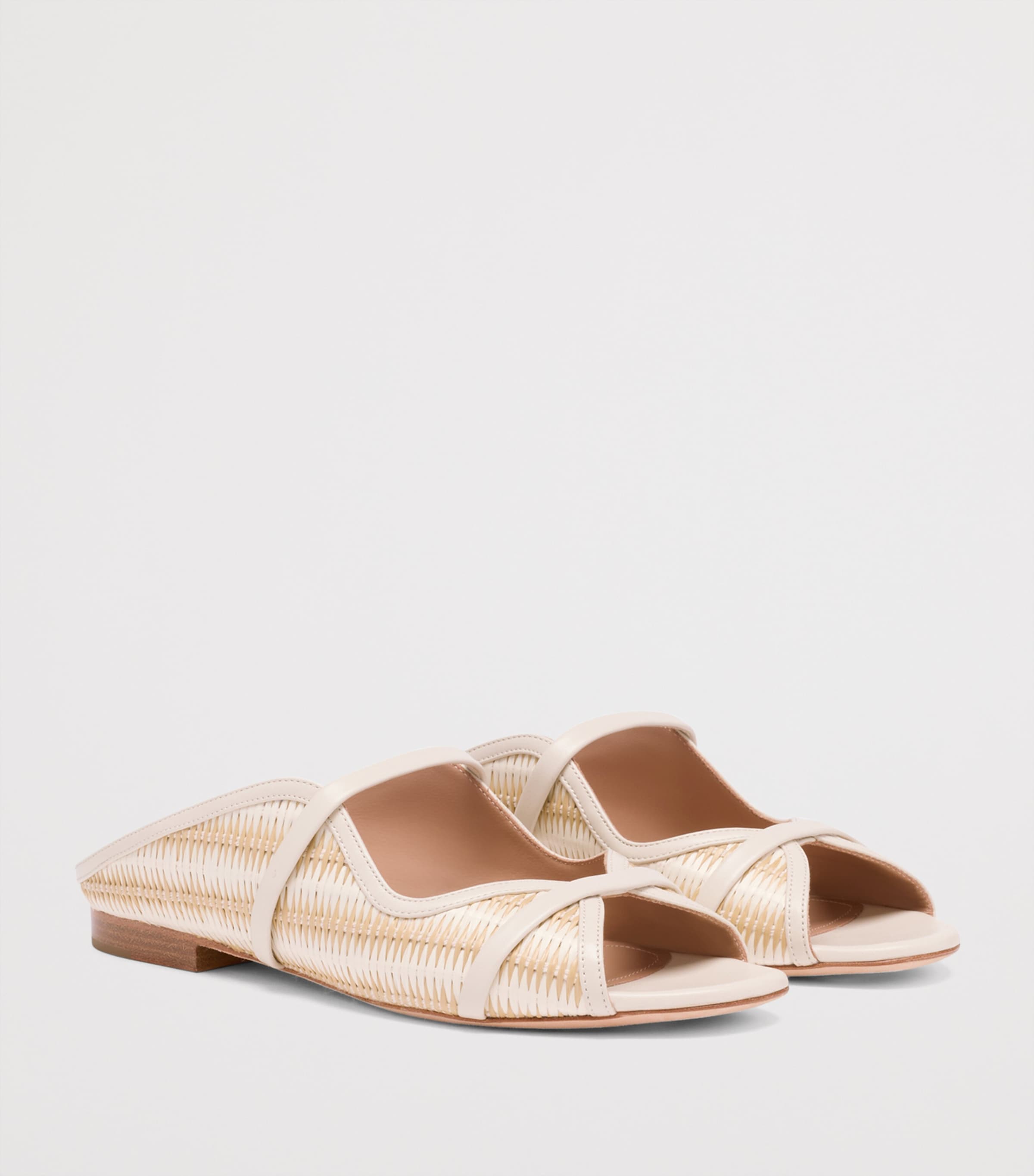 Malone Souliers Raffia Norah Sandals Cream Image 3
