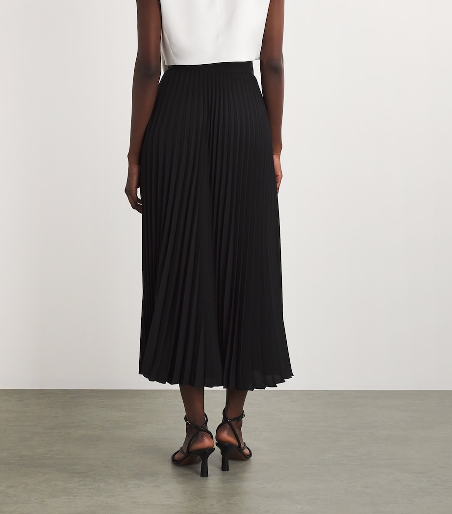 Pleated Maxi Skirt BLACK Image 4