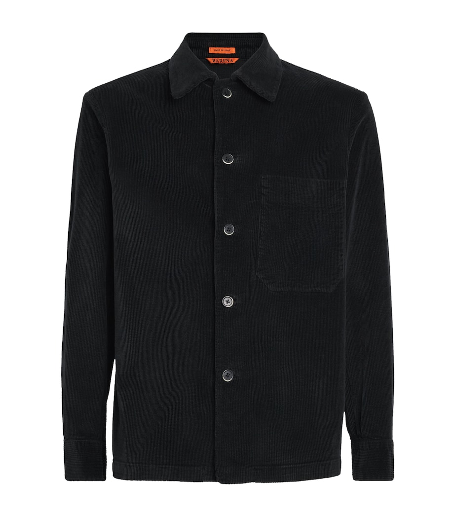 Cotton-Blend Corduroy Overshirt 590 NERO Image 1