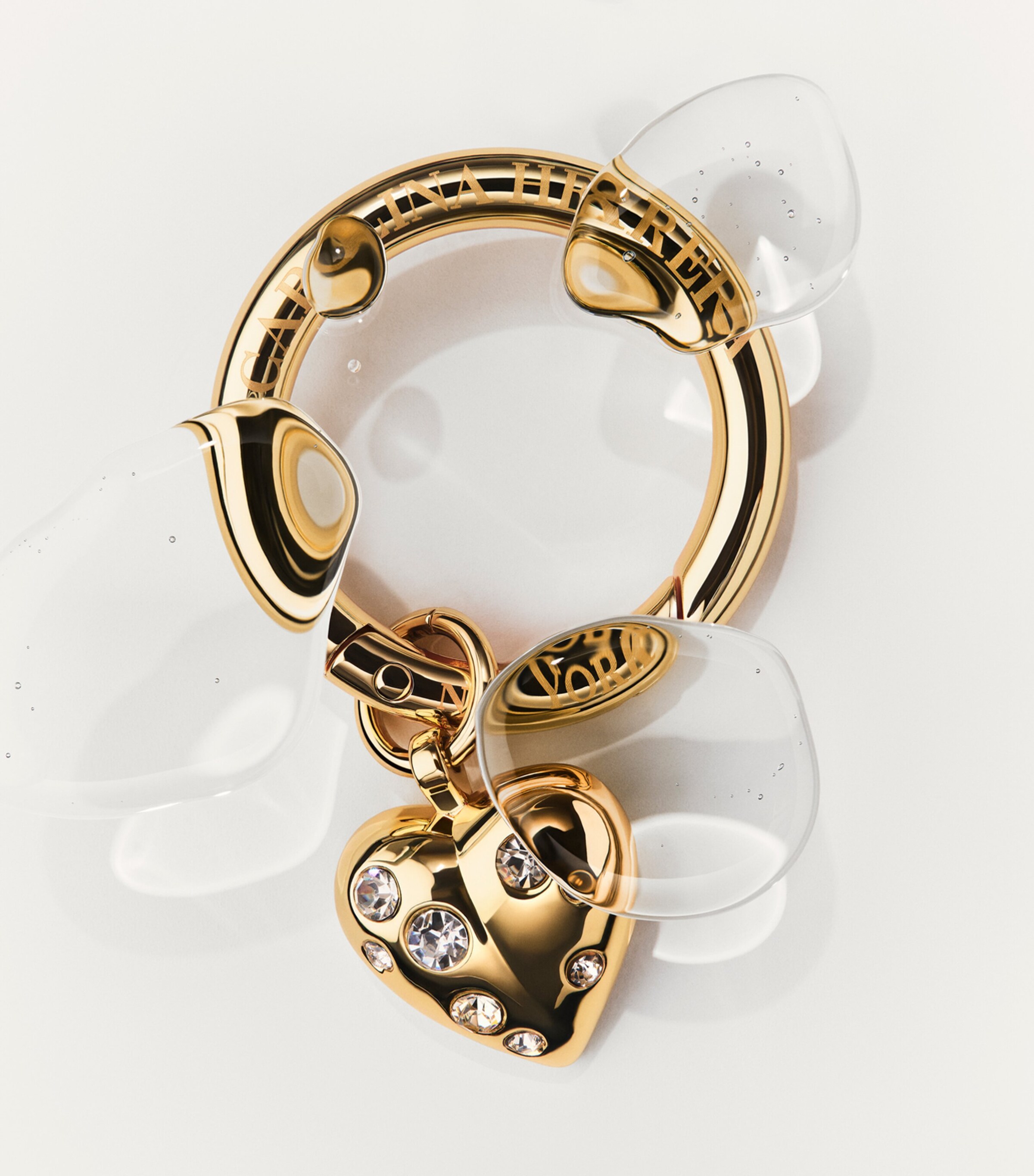 Carolina Herrera Crystal-Embellished Heart Charm Image 2