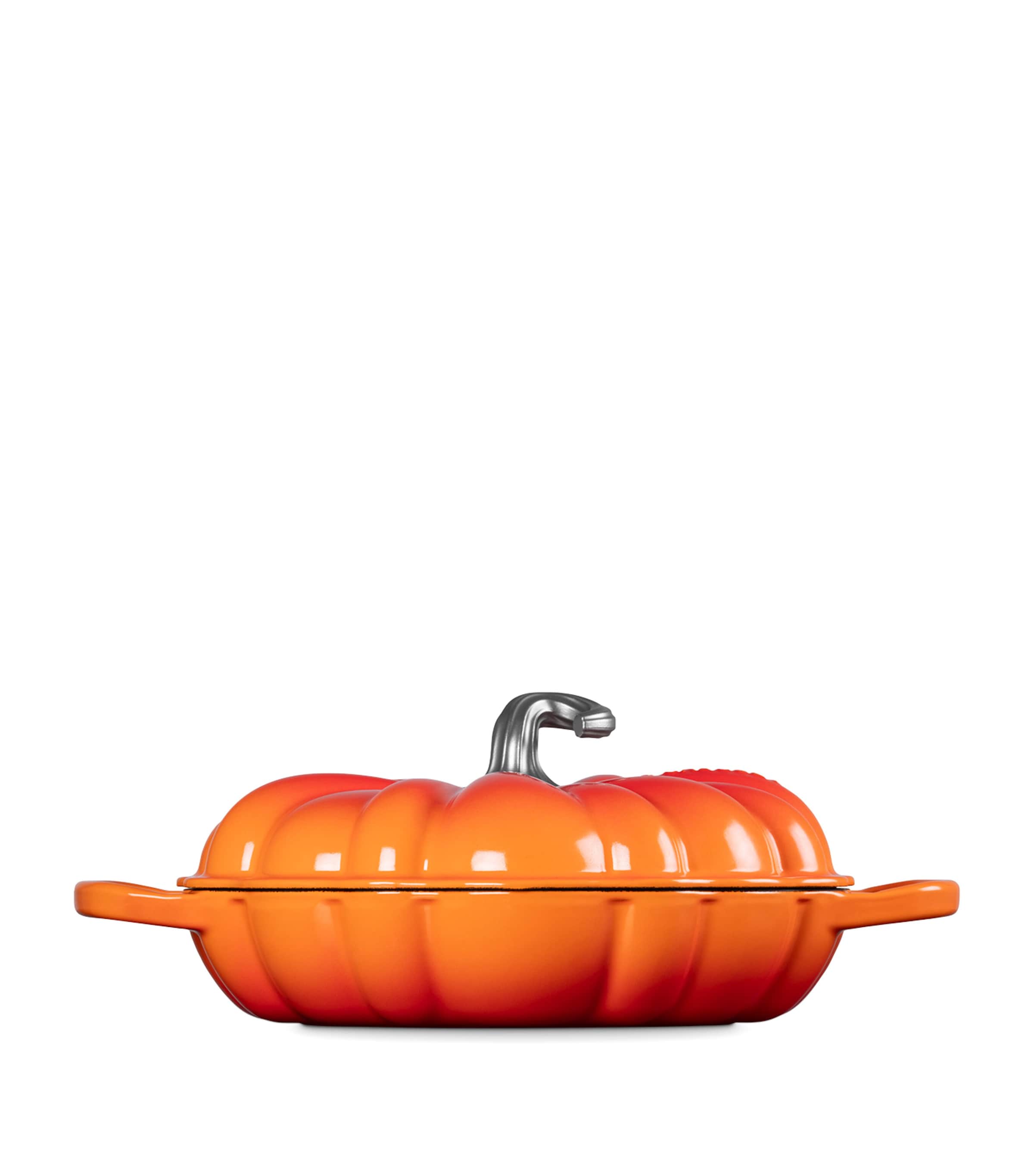 Cast Iron Pumpkin Shallow Casserole Dish (28cm) VOLCANIC Image 6