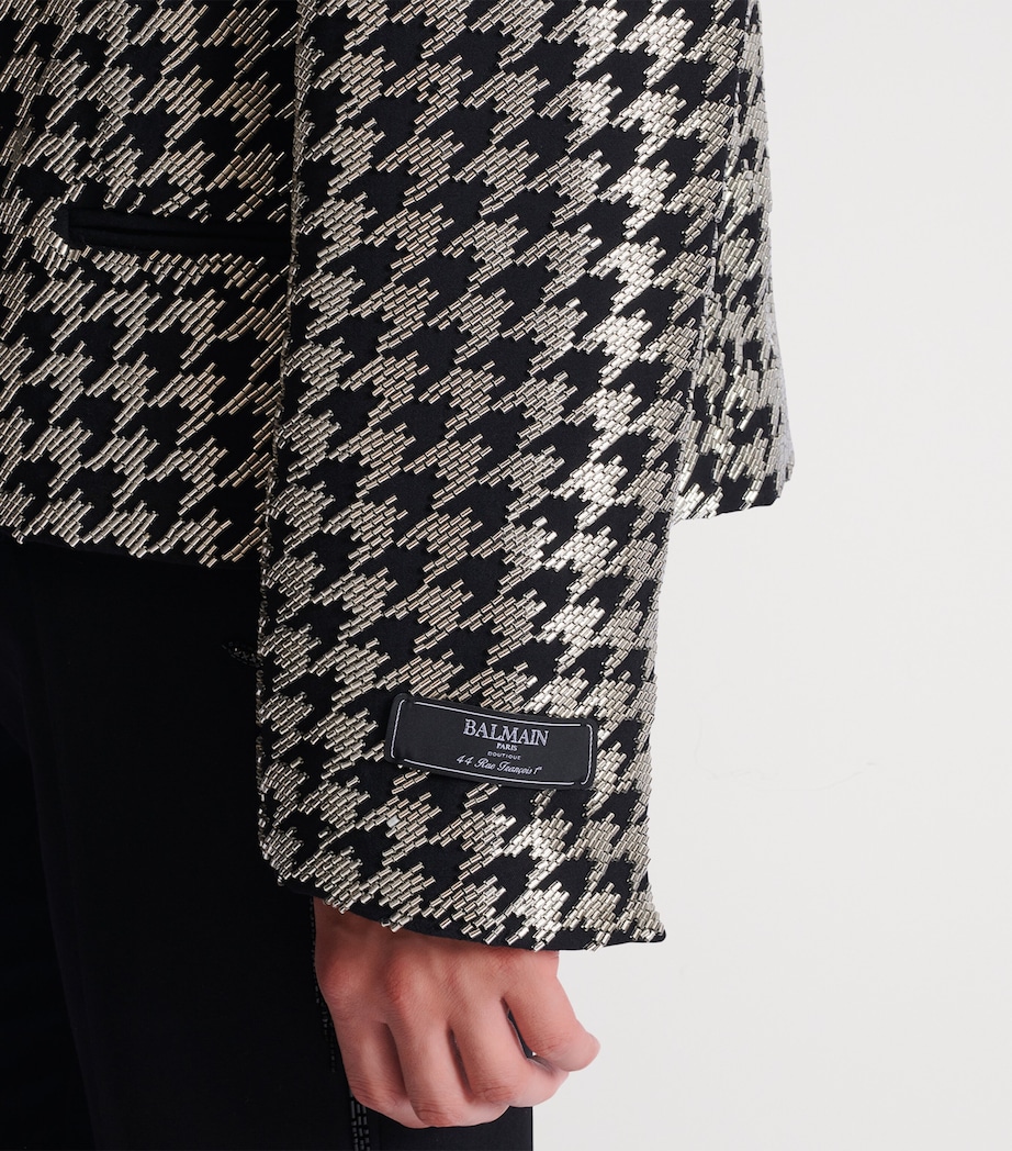 Virgin Wool Embellished Spencer Jacket EAW NOIR/CRISTAL Image 8