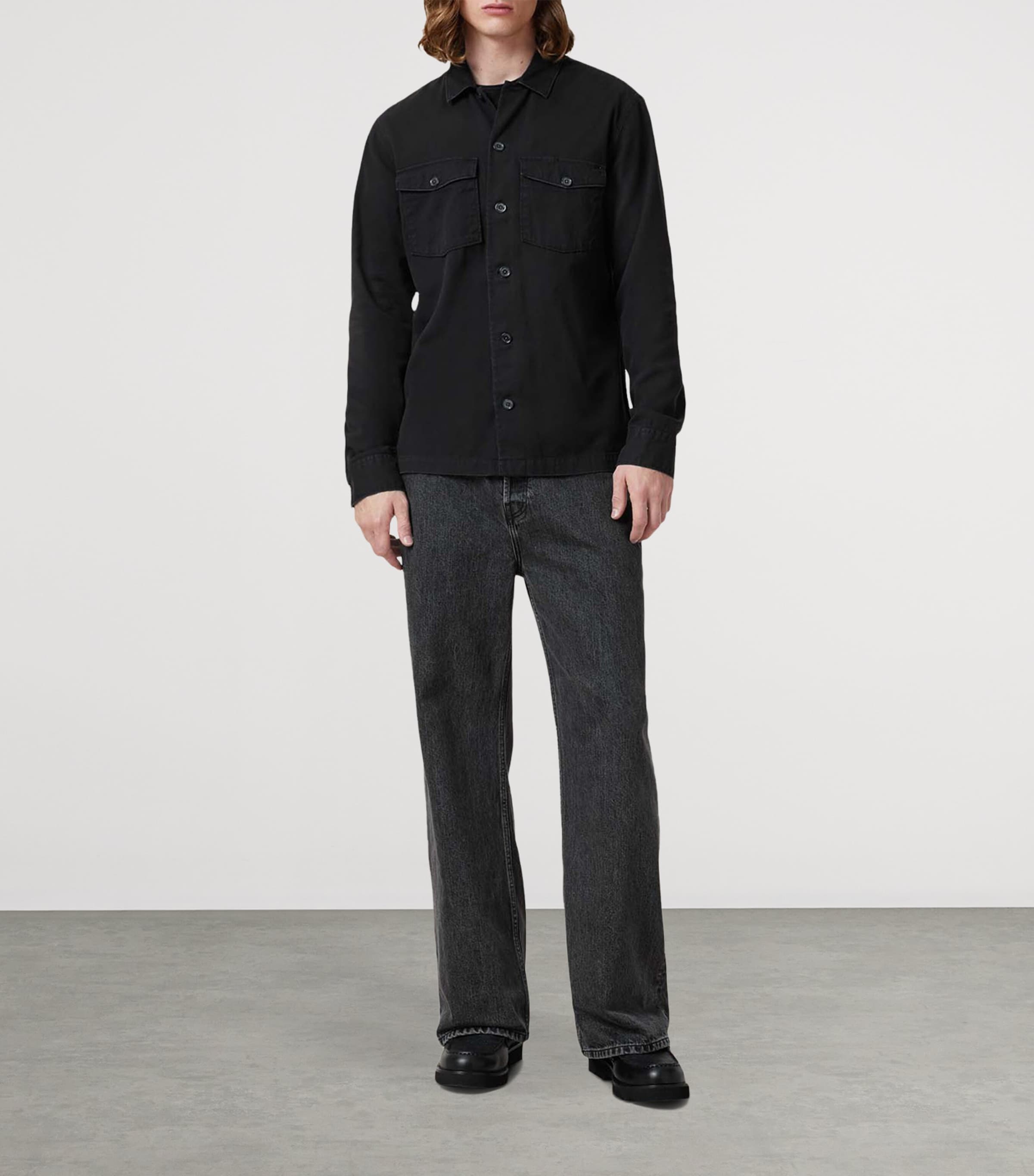 Cotton Spotter Overshirt BLACK Image 2
