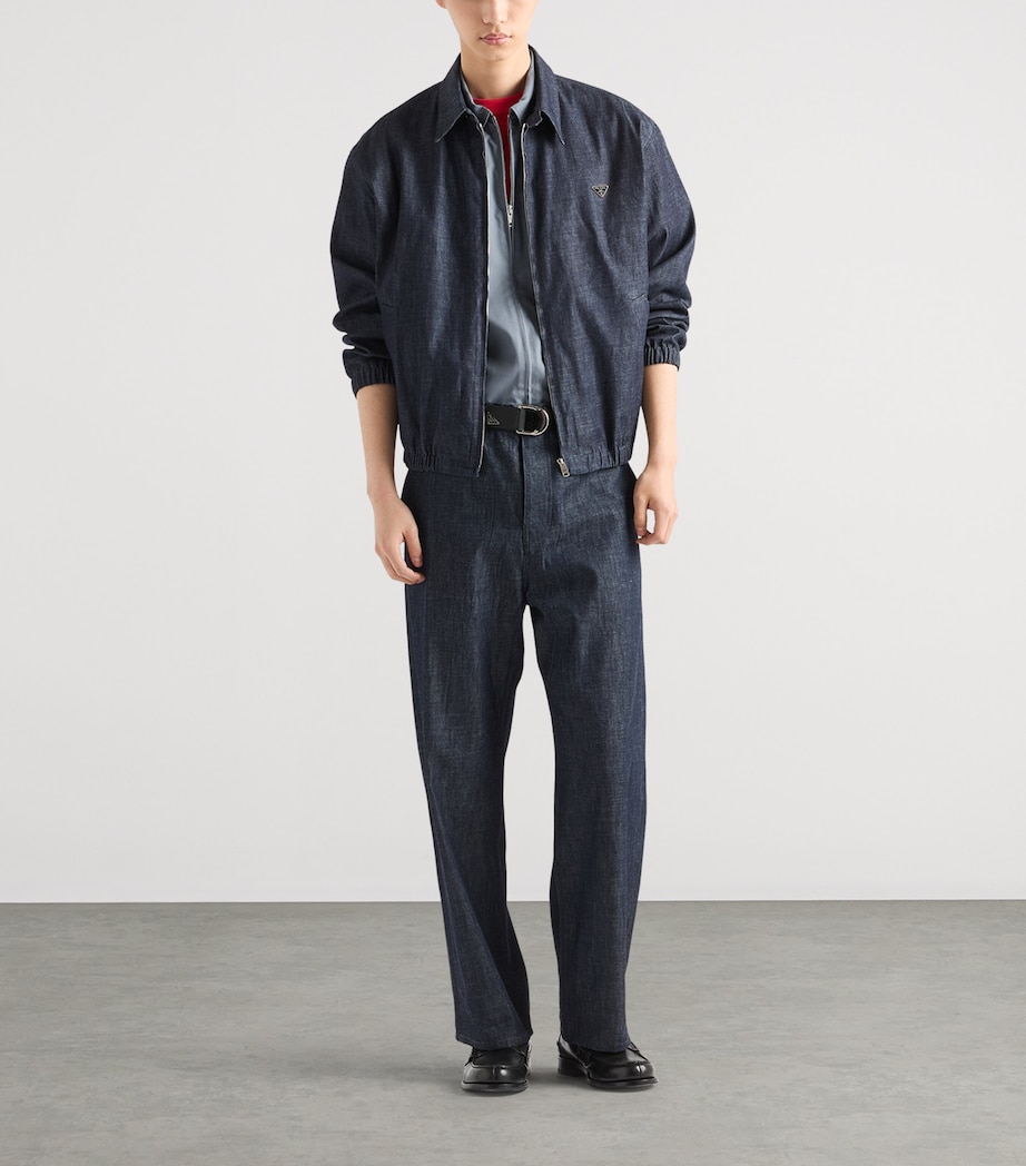 Chambray Denim Blouson Jacket F0008 Image 2