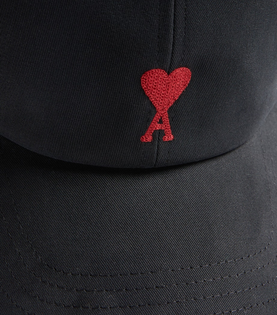 Logo Embroidered Baseball Cap 001-BLACK Image 4