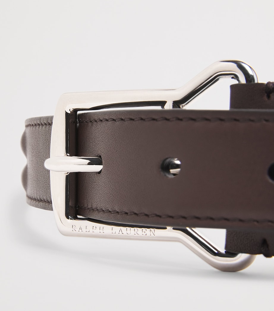 Leather Skinny Belt BROWN Image 5