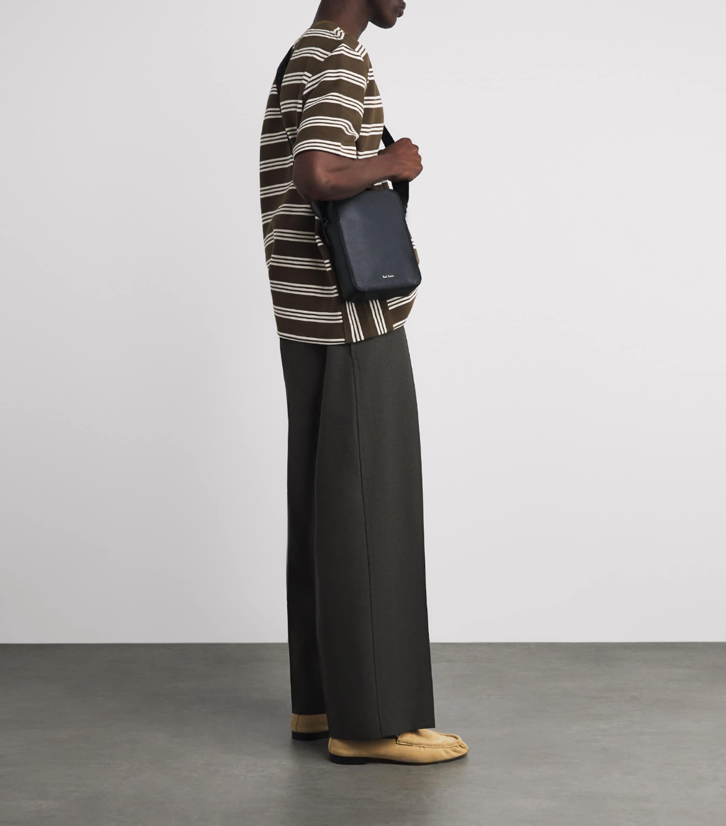 Leather Cross-Body Bag BLACK Image 2