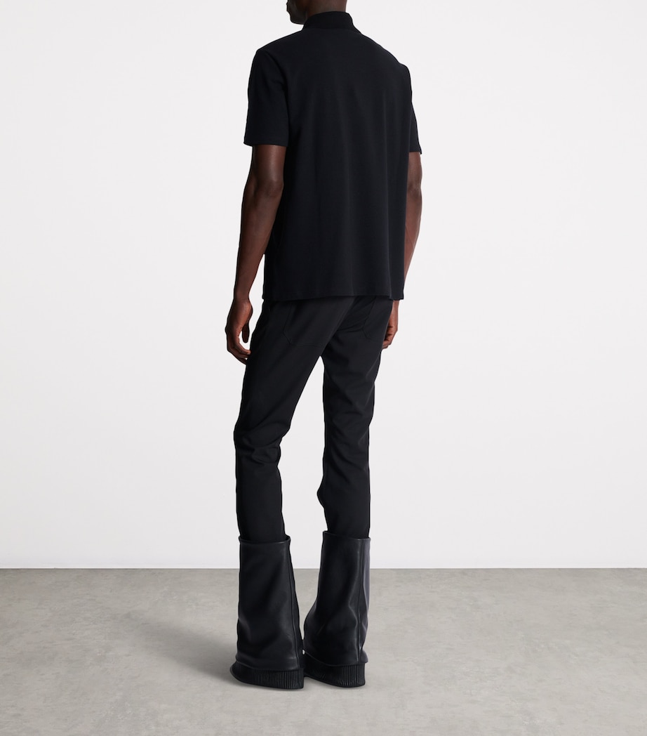 Leather Logo Polo Shirt 0PA NOIR Image 3