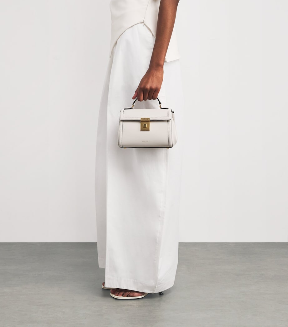 Leather Paris Top-Handle Bag OFF WHITE W/BE F02 Image 2