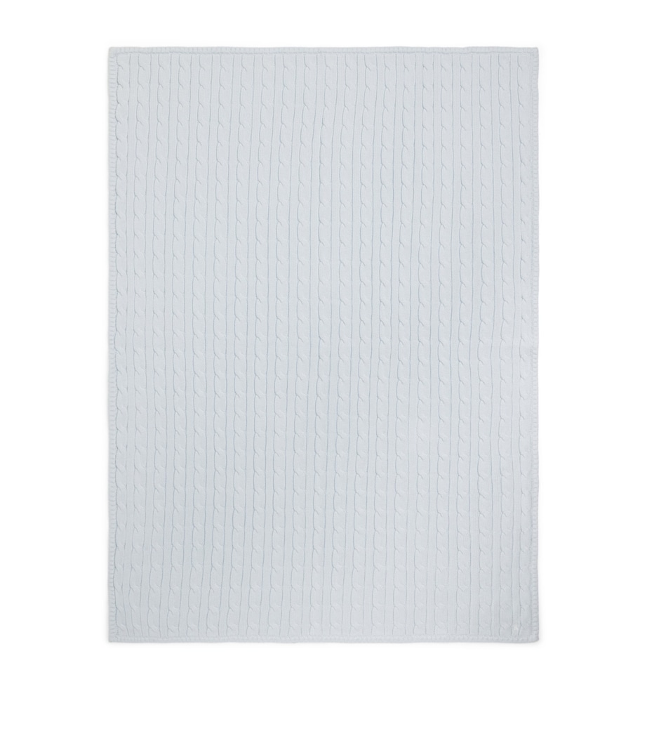 Ralph Lauren Kids Cashmere Cable-Knit Blanket | Harrods DE