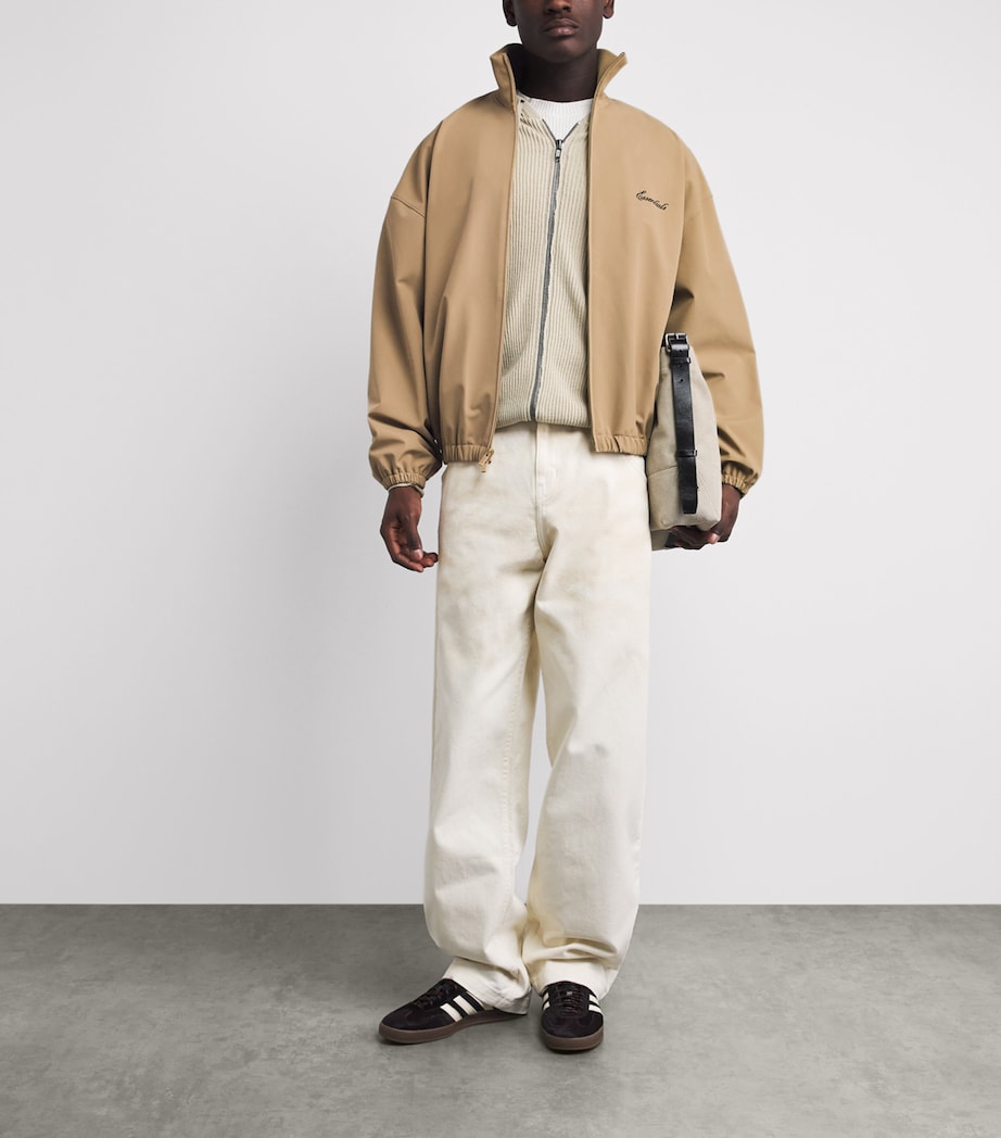 FEAR OF GOD ESSENTIALS Mens Signature Track Jacket Dune Image 2