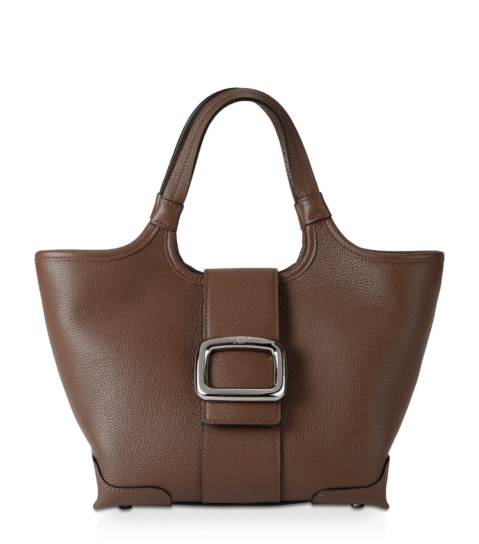 Mini Leather Viv' Choc Tote Bag