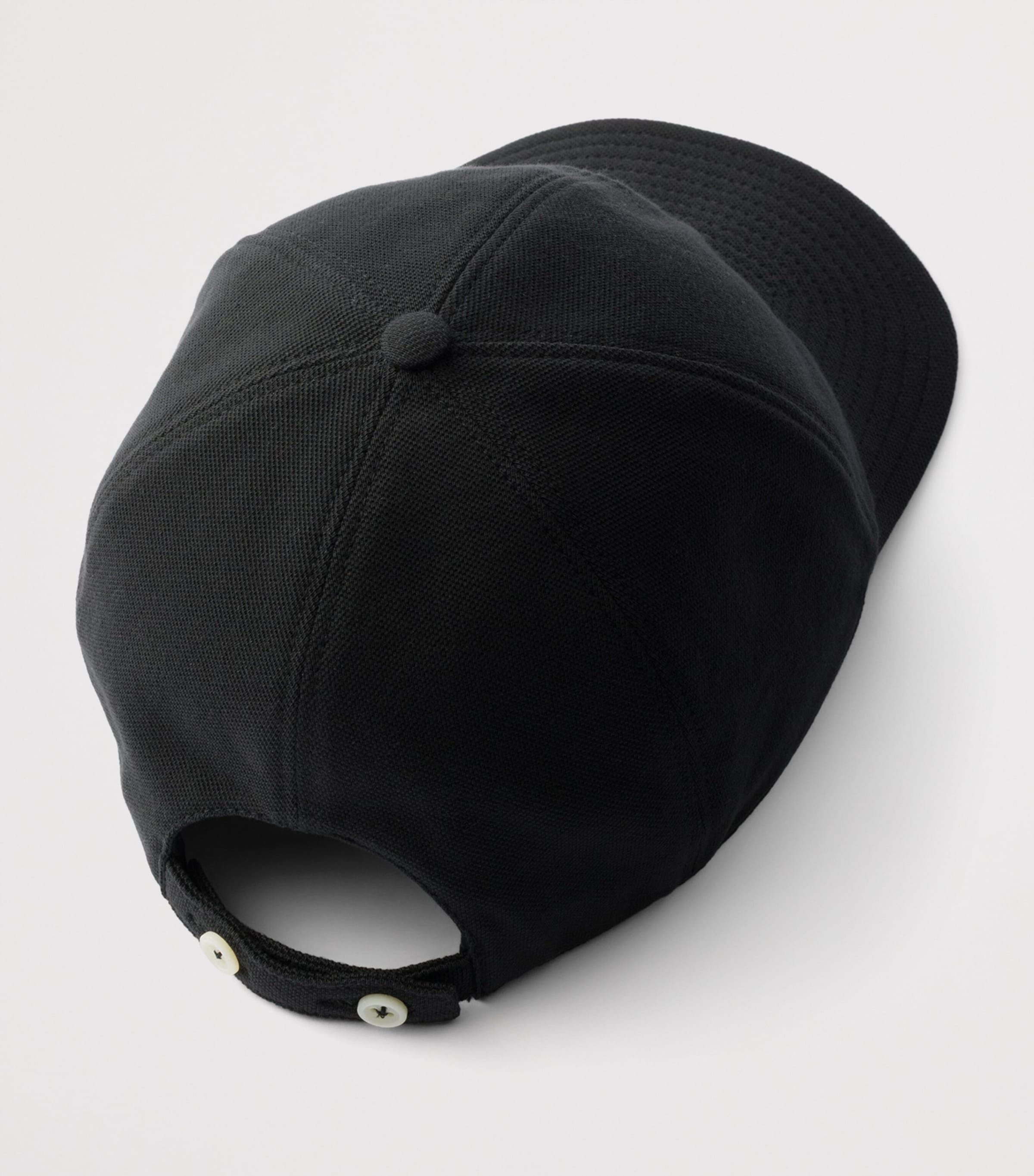 Prada Piqué Baseball Cap Black Image 2