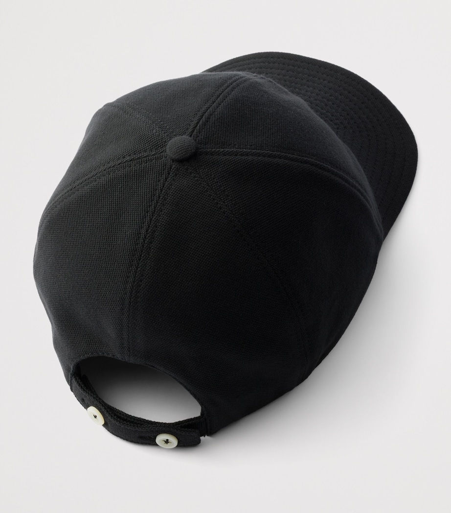 Prada Piqué Baseball Cap Black Image 2