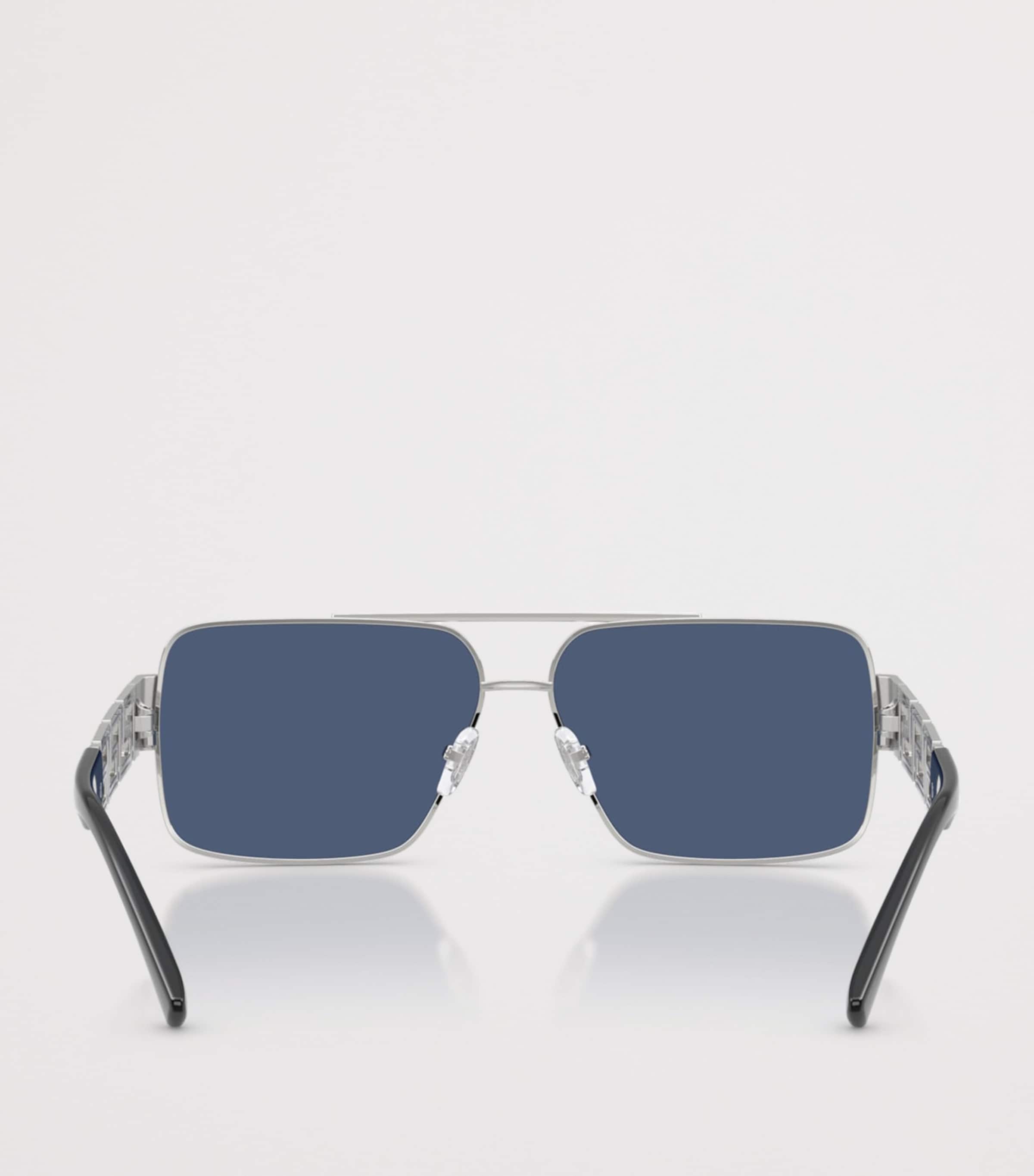 Versace Wire VE2290 Rectangular Sunglasses Silver Image 4
