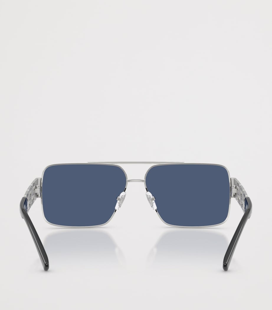 Versace Wire VE2290 Rectangular Sunglasses Silver Image 4
