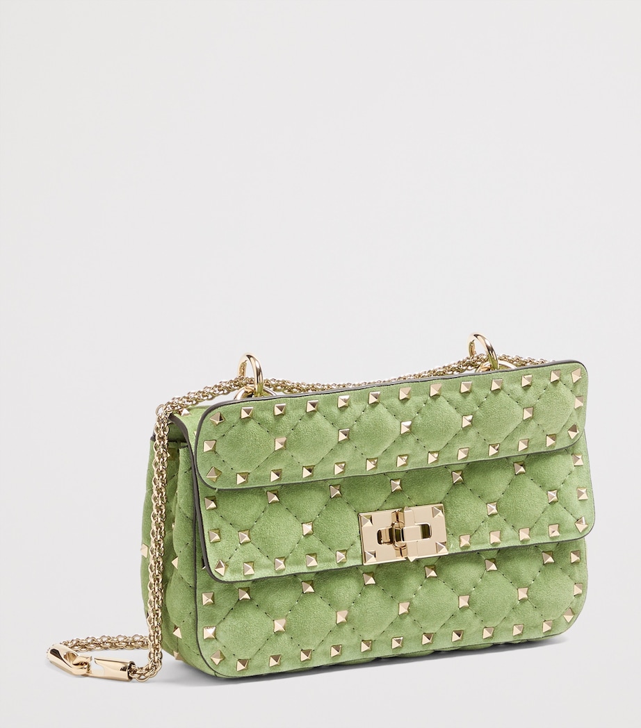 Valentino Garavani Small Suede Rockstud Spike Shoulder Bag Npo Image 2