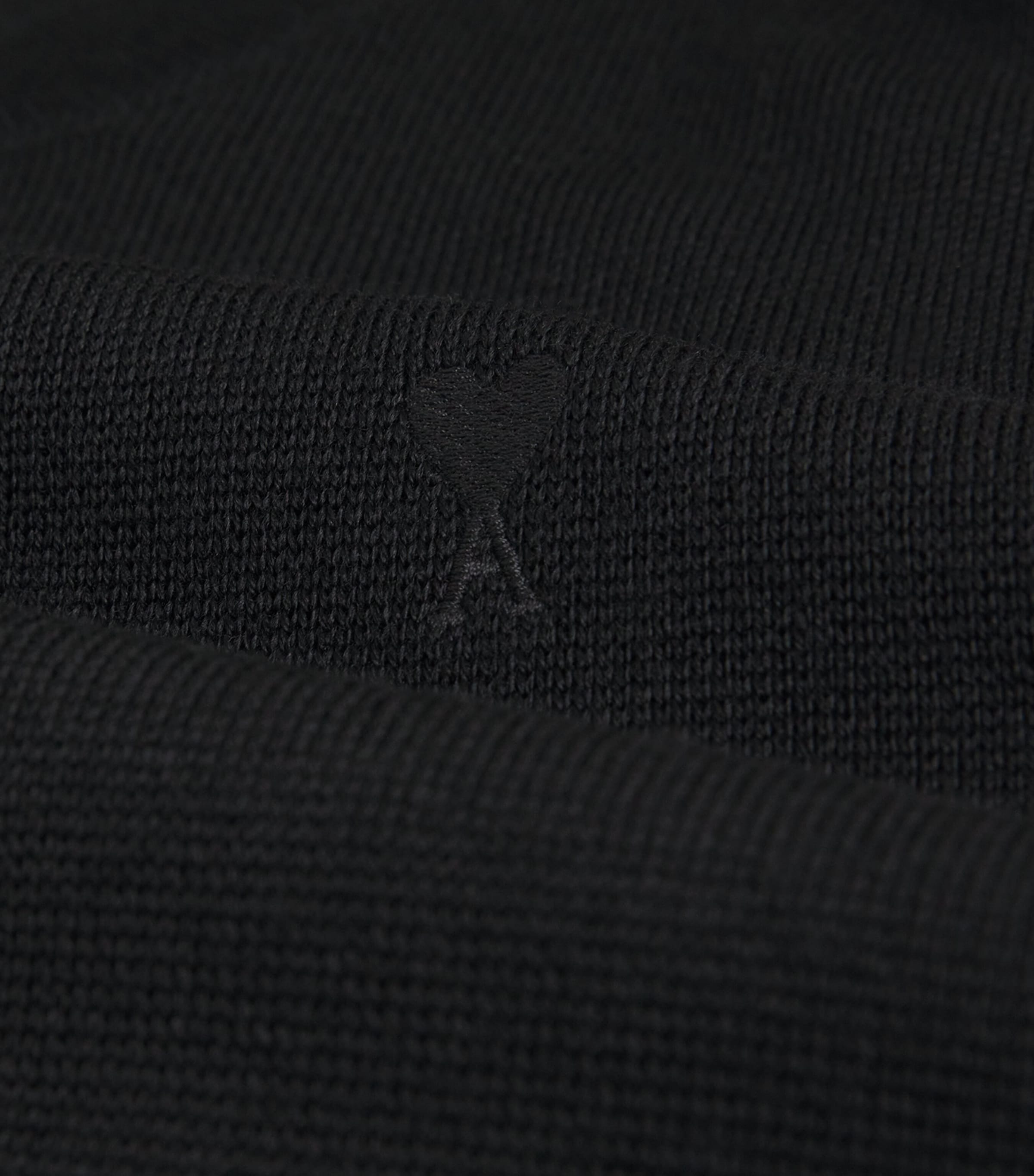 Merino Wool Logo Sweatshirt 0180 - NOIR/NOIR Image 5