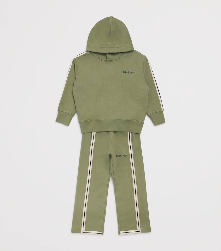 Cotton Track Hoodie (4-12+ Years) 5610MILITRY GRN-BLCK Image 3