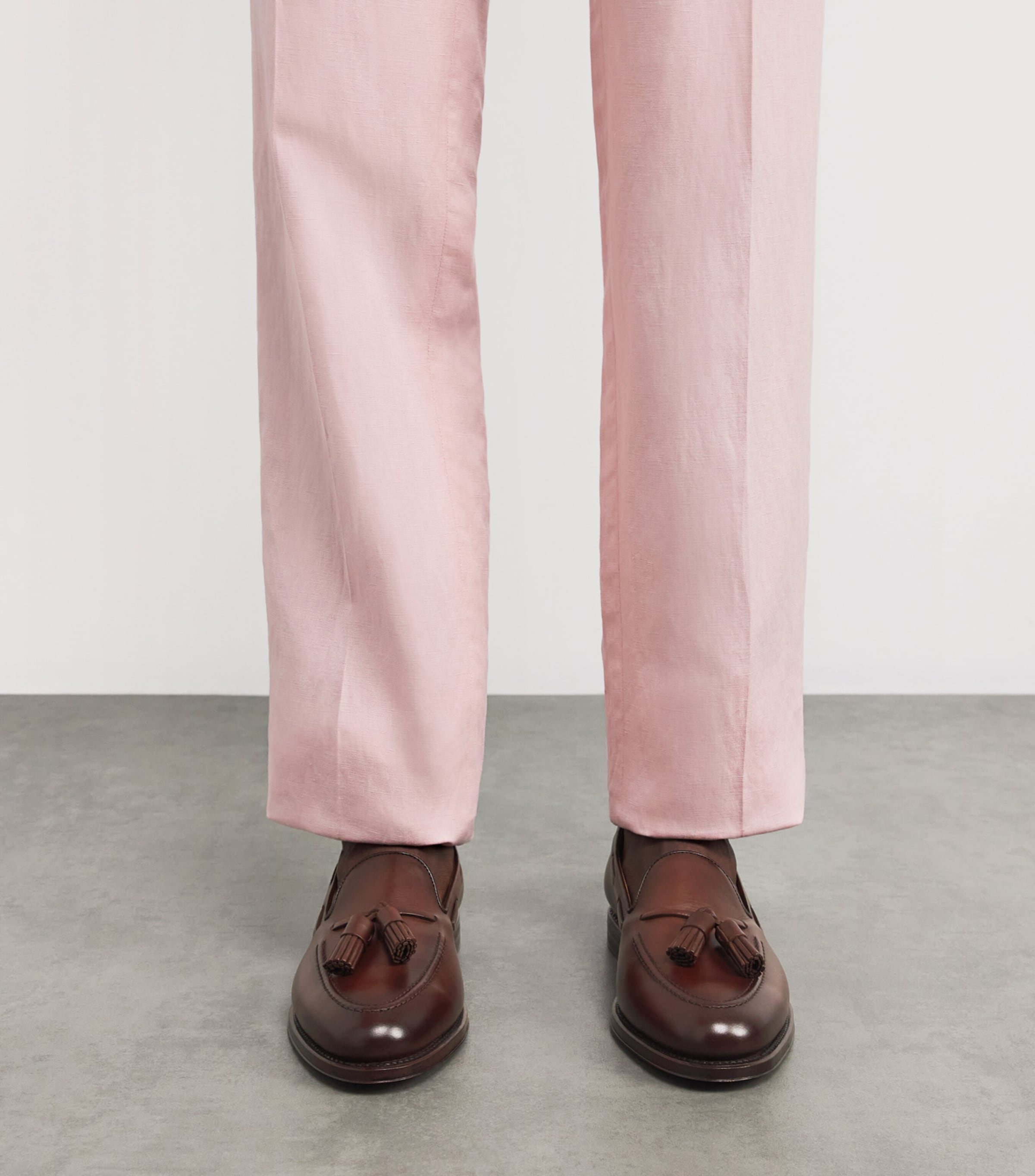 Leather Tasselled Maestra Loafers DARK BROWN Image 2