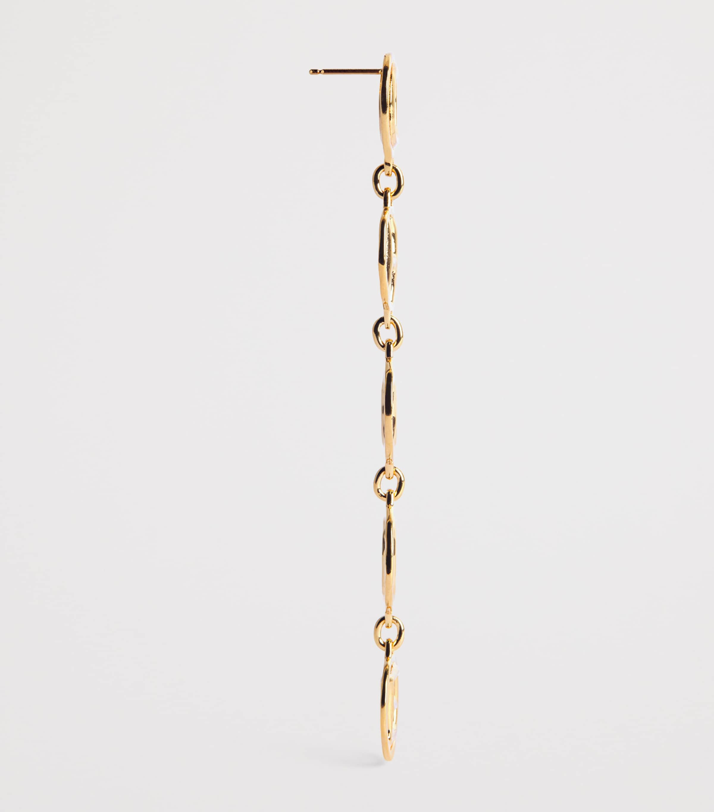 Script Earrings VINTAGE GOLD Image 3