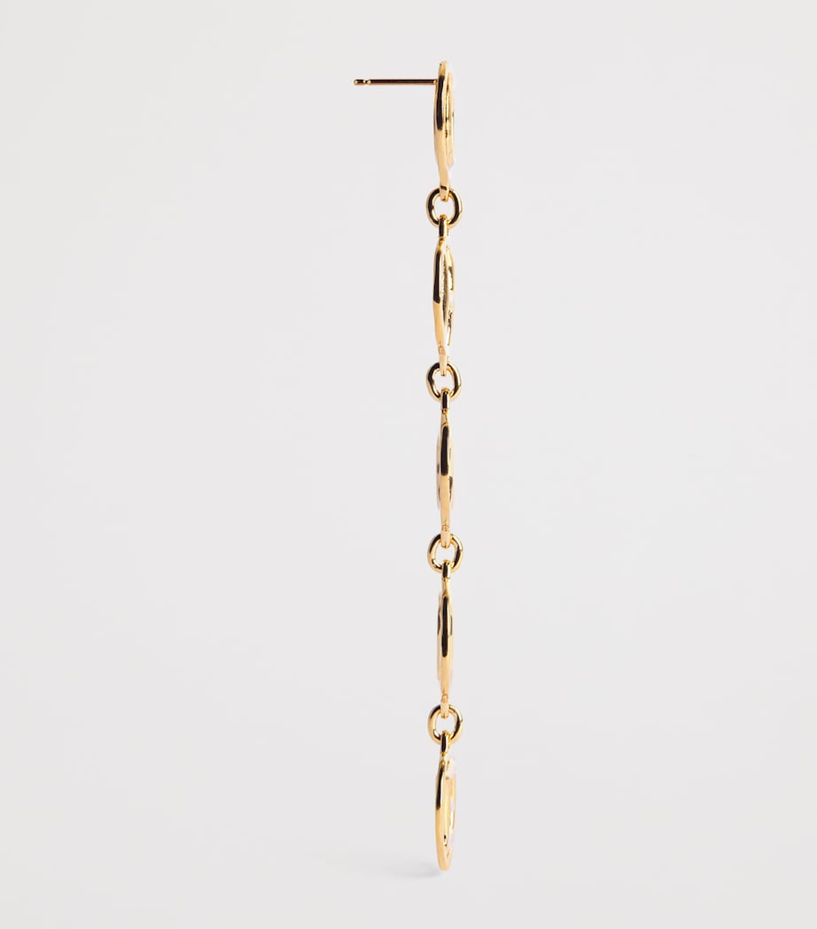 Script Earrings VINTAGE GOLD Image 3