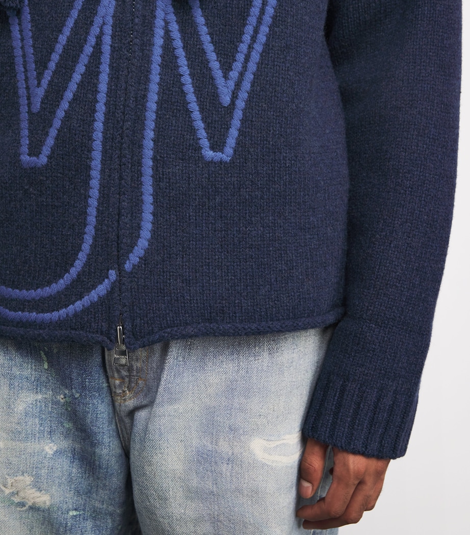 Wool Anchor Hoodie STEEL BLUE Image 6