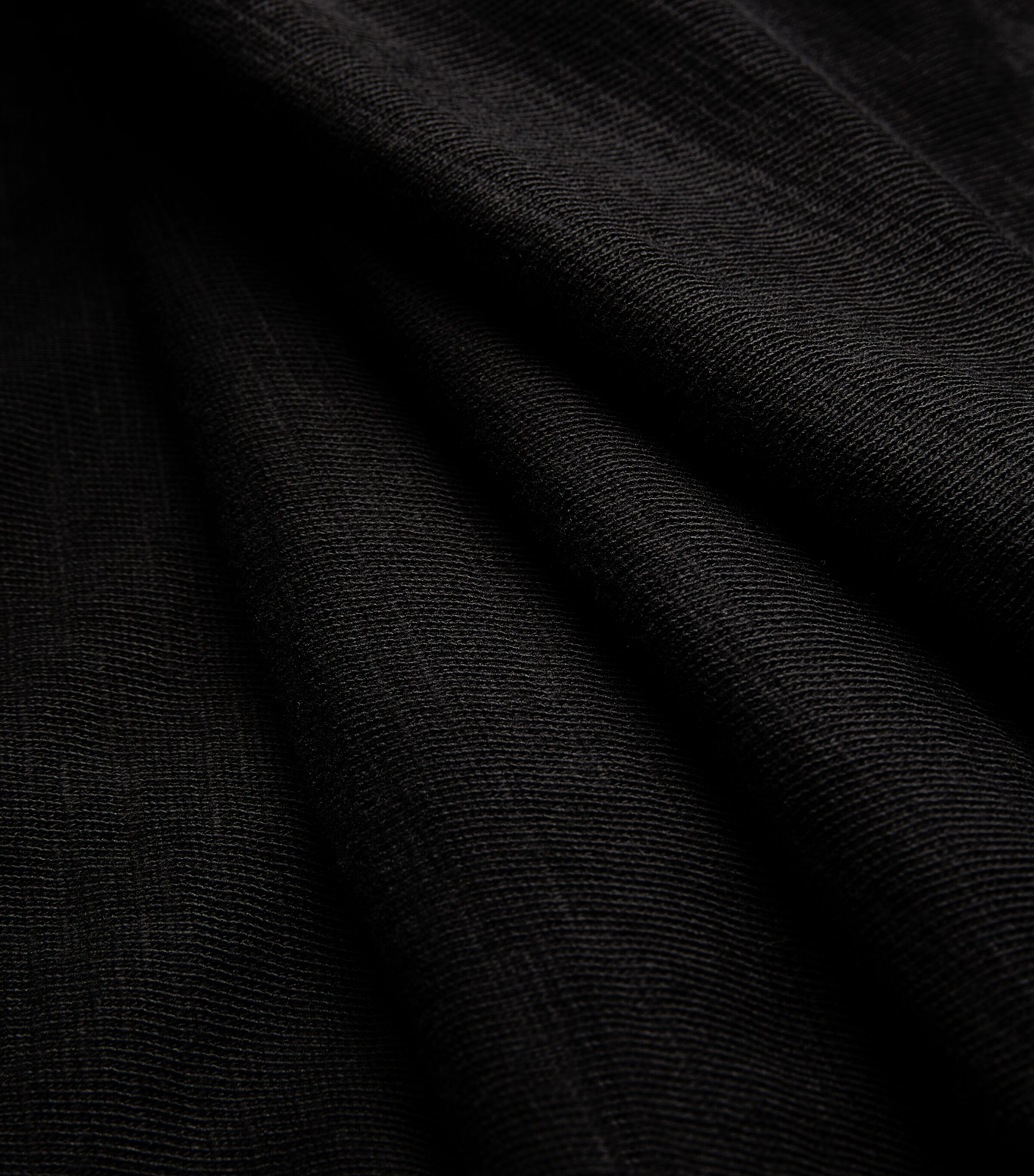 Cotton Crew-Neck T-Shirt JET BLACK Image 5