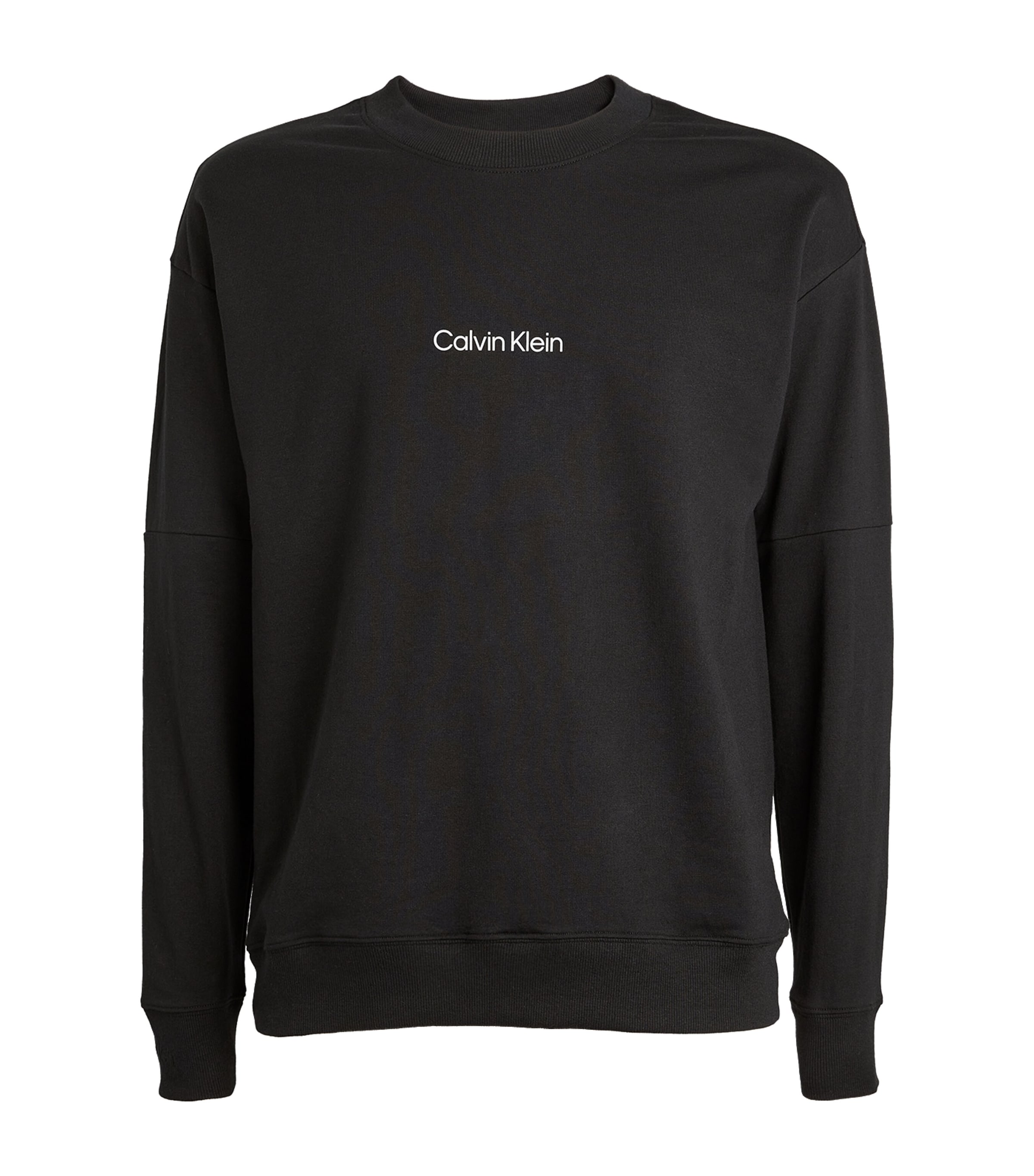 Shop Calvin Klein Crew-neck Sweatshirt In Black