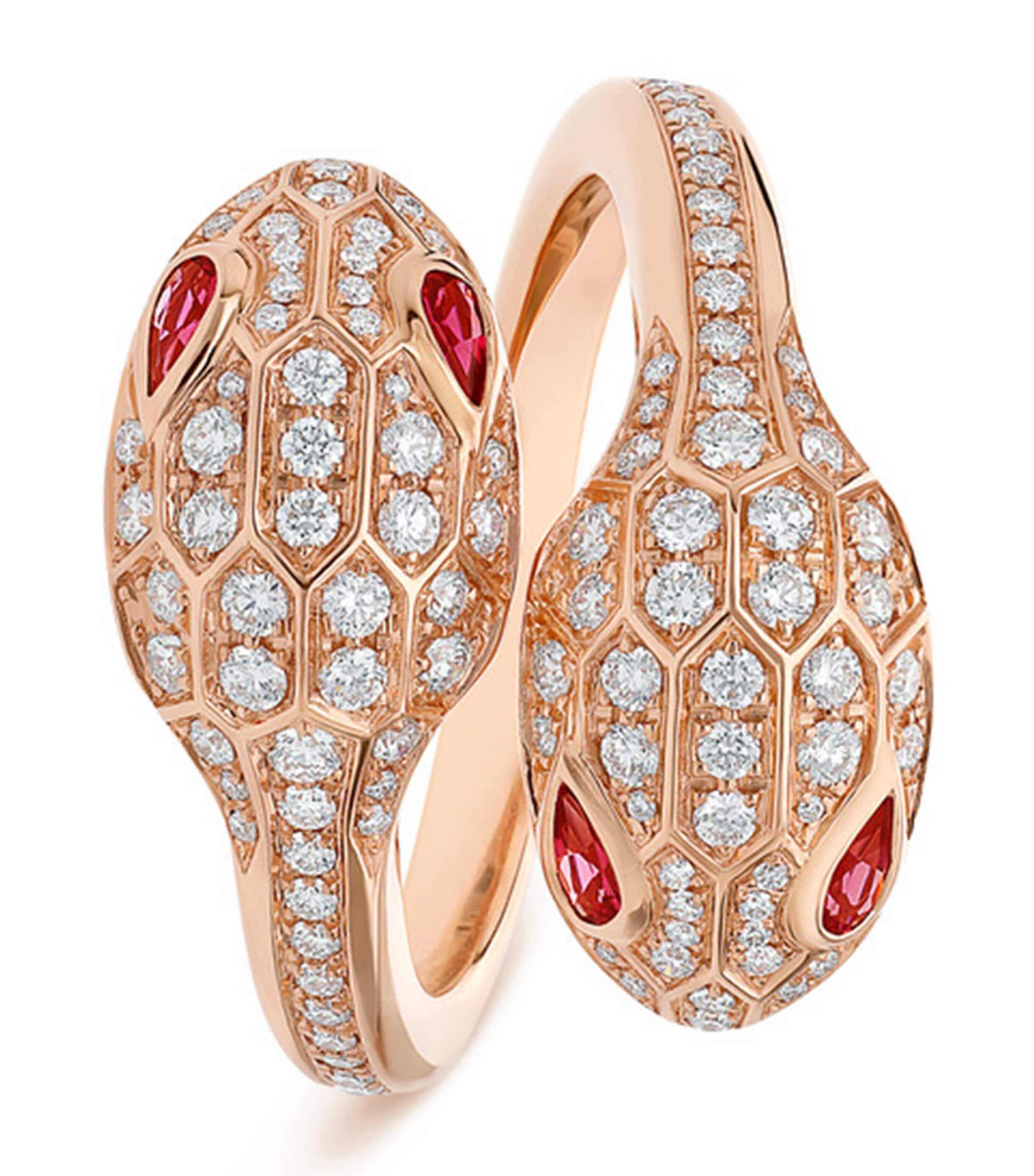 Bvlgari Rose Gold, Diamond and Rubellite Serpenti Seduttori Ring Pink Gold Image 2