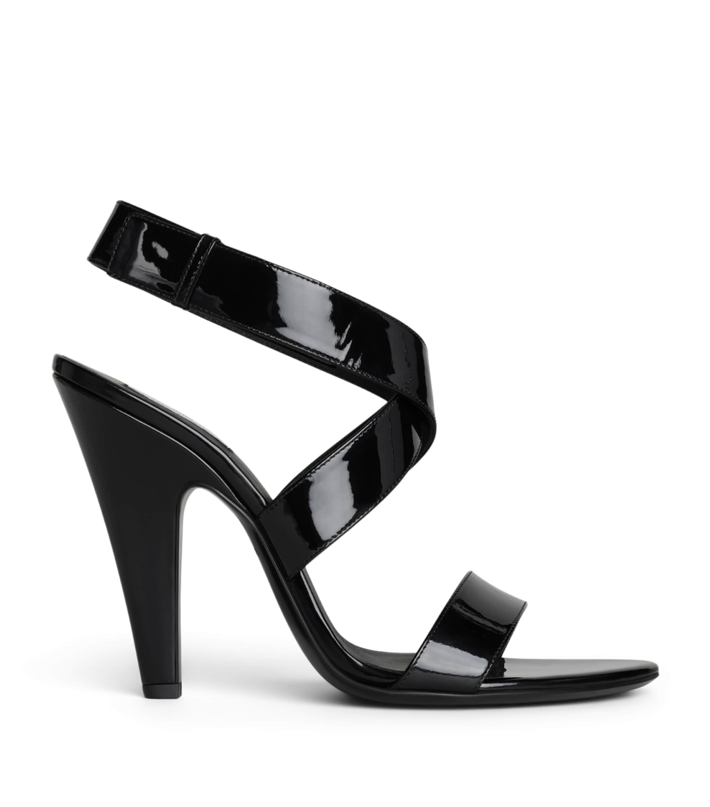 Alaïa Patent Leather Cone Sandals 110 Noir Image 1