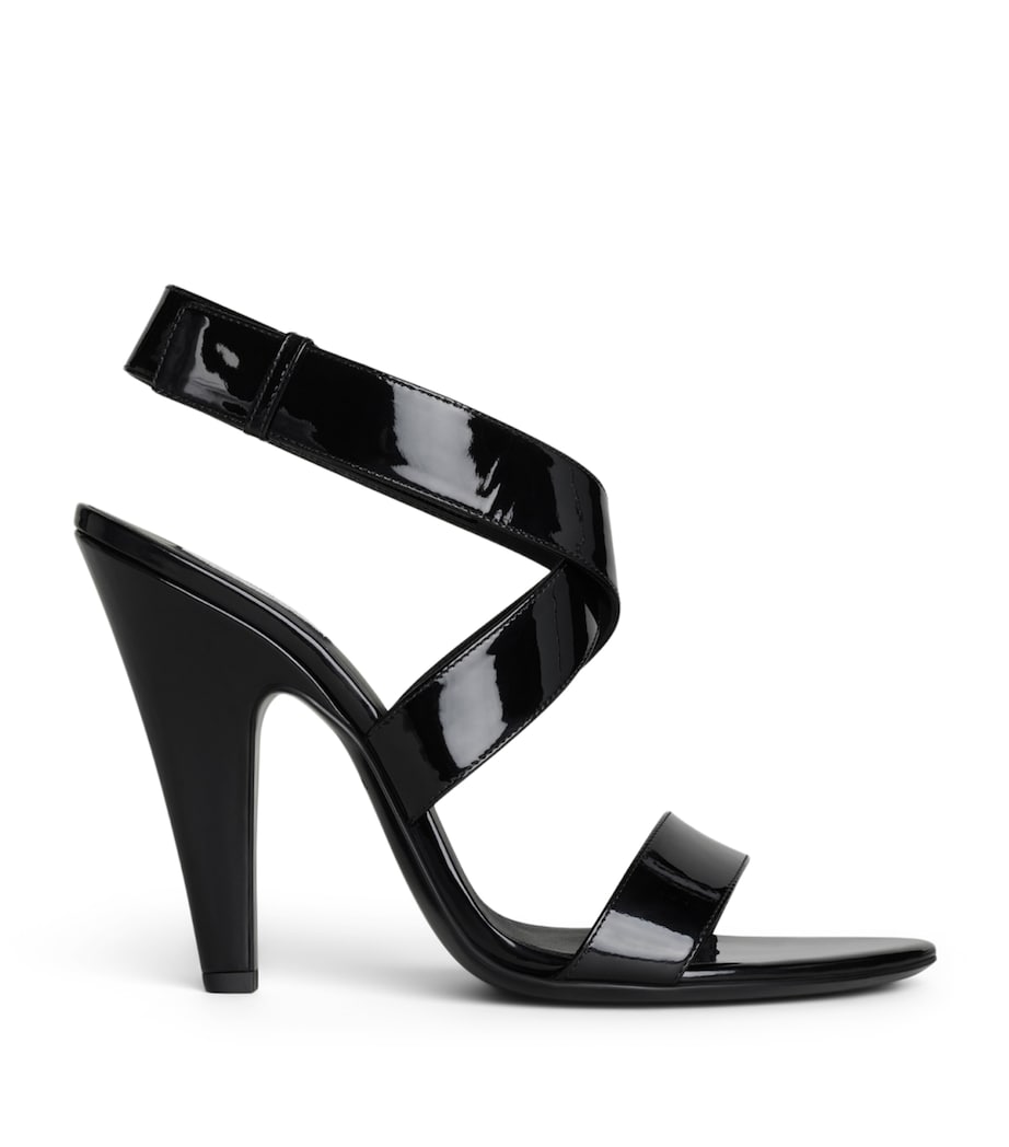 Alaïa Patent Leather Cone Sandals 110 Noir Image 1
