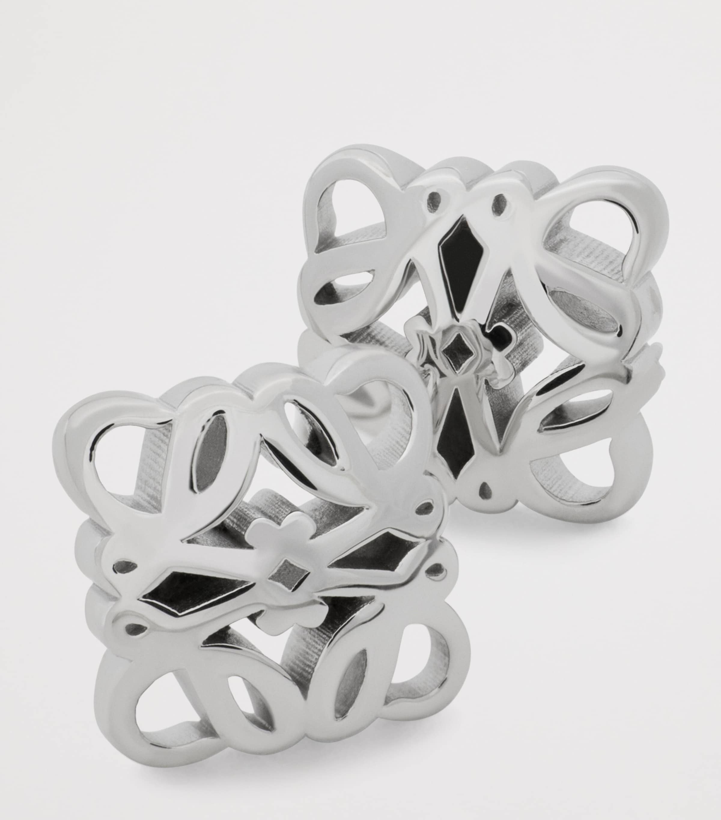 Anagram Bombé Stud Earrings SILVER Image 2