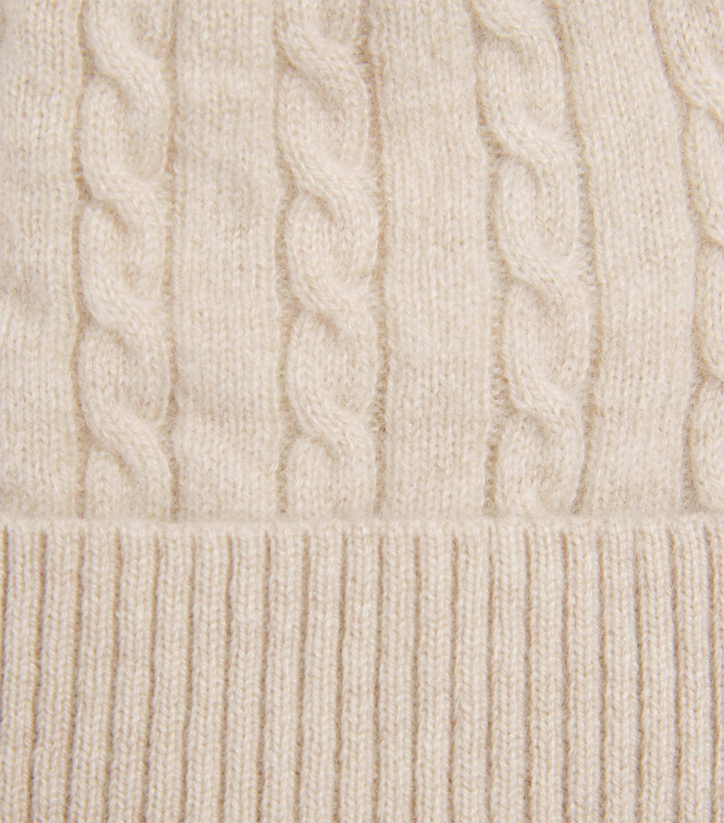 Purebaby Cashmere Cable-Knit Beanie Cmlme Camel Melange Image 3