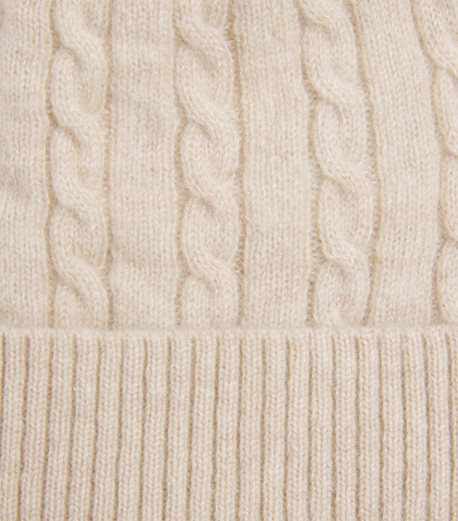 Purebaby Cashmere Cable-Knit Beanie Cmlme Camel Melange Image 3