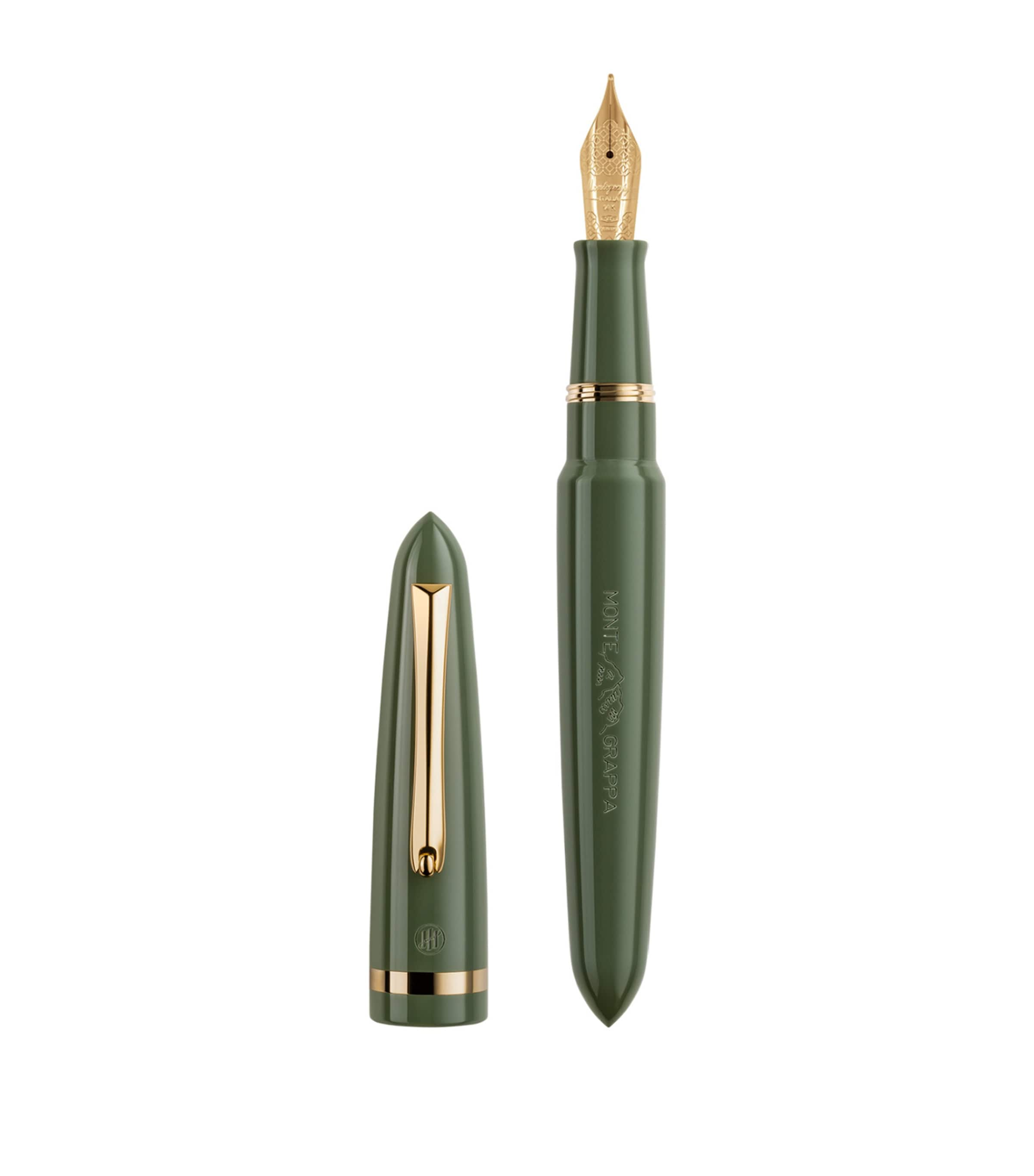 Montegrappa Yellow Gold Venetia Fountain Pen In Green