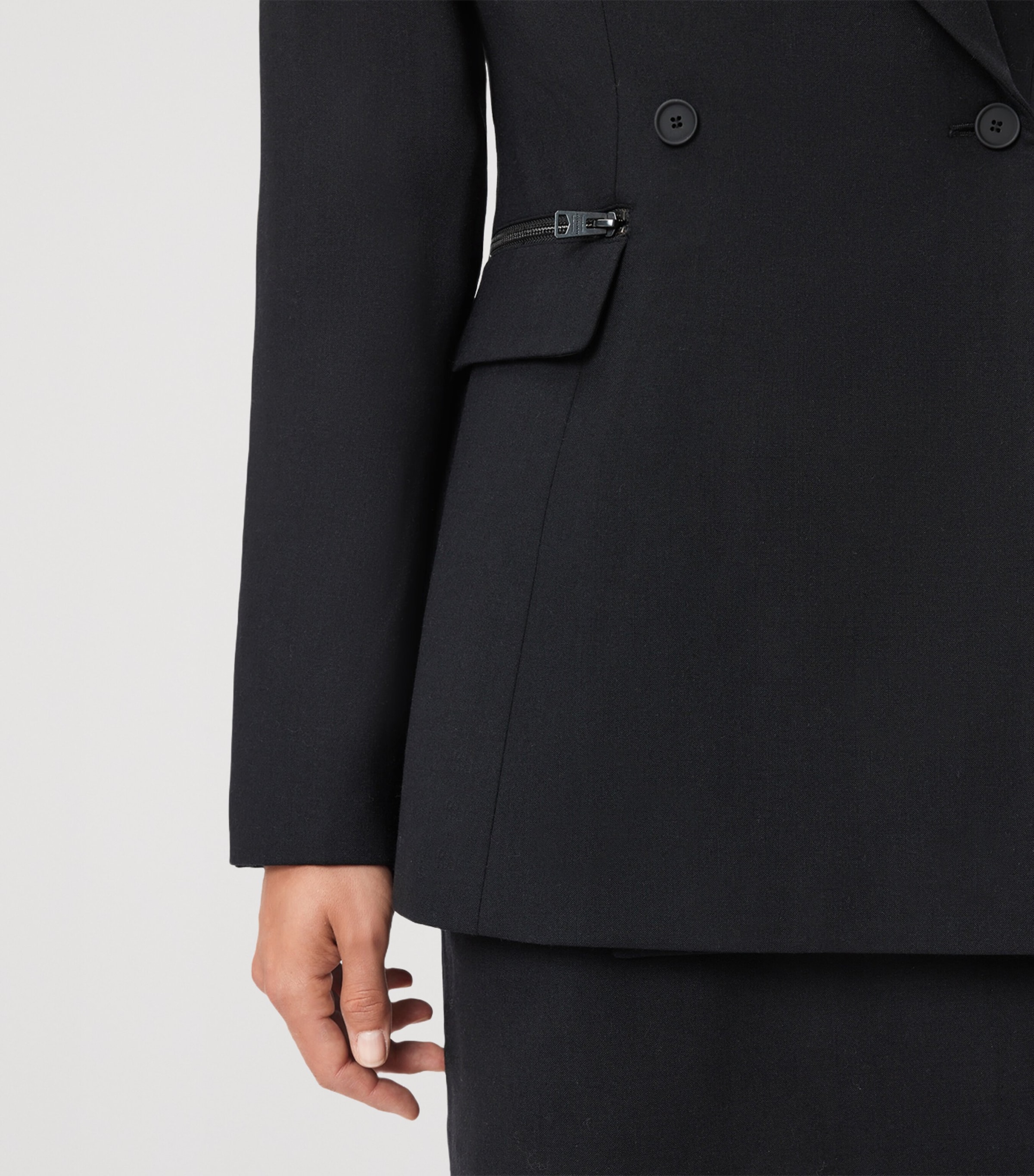 Double-Breasted Mimi Blazer BLACK Image 8