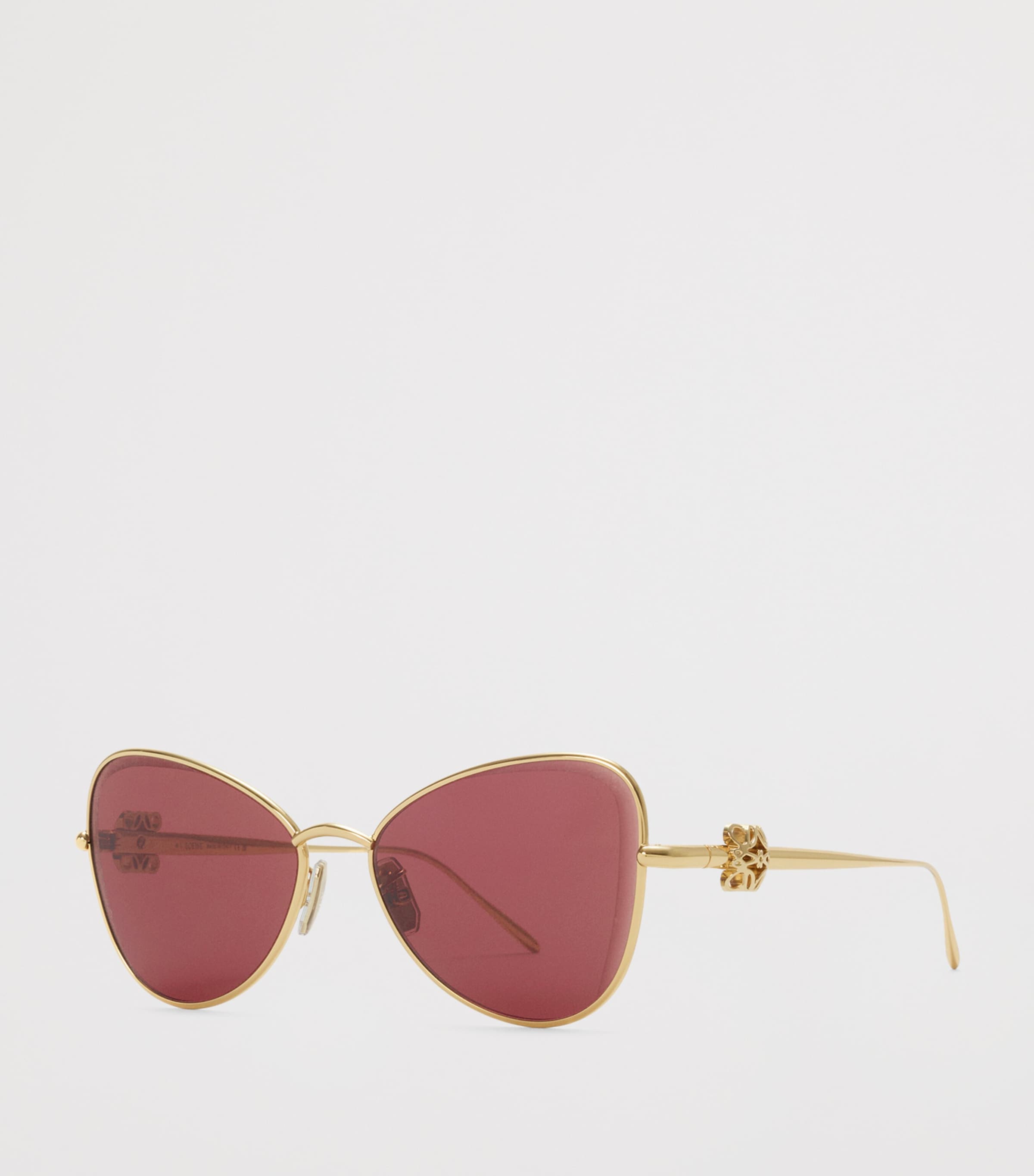 LOEWE Bombé Butterfly Sunglasses Dark Rust Image 2