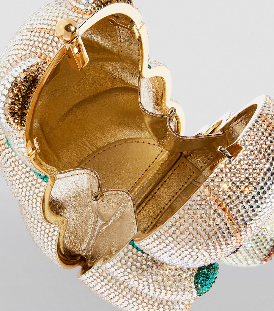 Embellished Harrods Bear Clutch Bag CHAMPAGNE PROSECCO Image 6