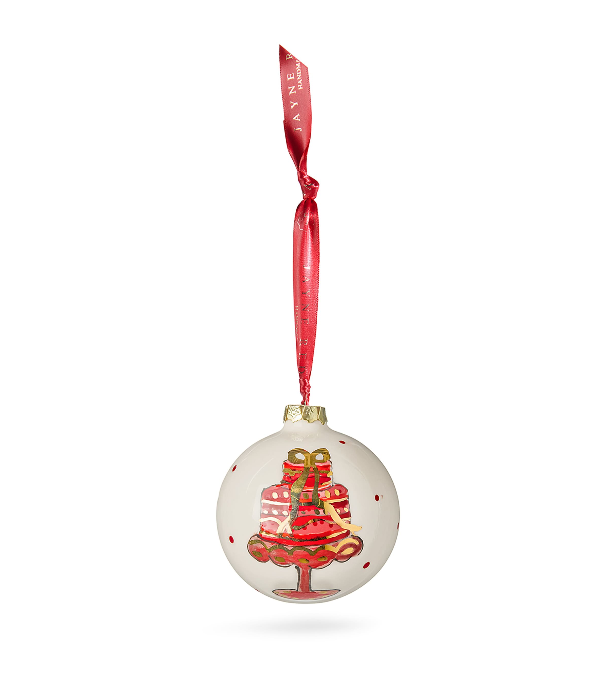 Jayne Redmond Ceramic Tiered Cake Bauble