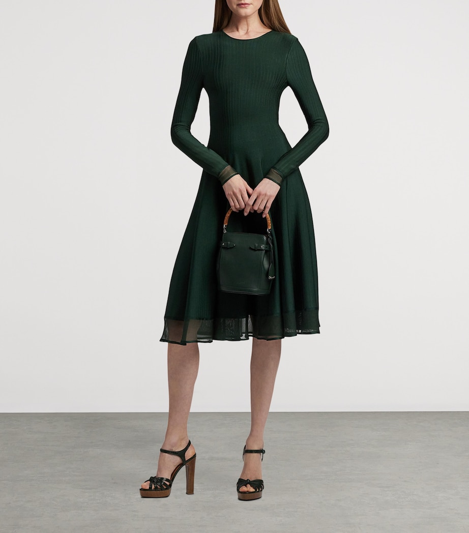 Small Leather The Ralph Bucket Bag REGENT GREEN Image 7