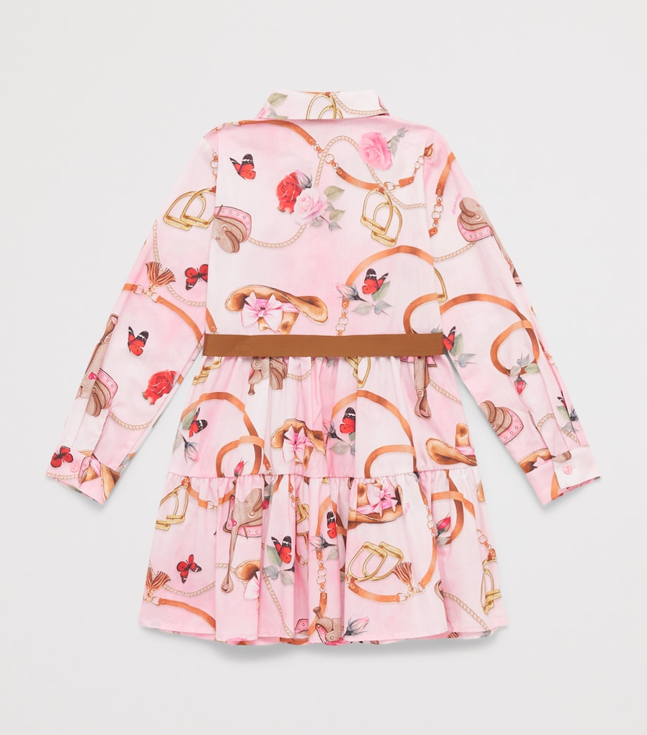 Monnalisa Cotton Shirt Dress (24 Months – 12 Years) Lotus Image 2
