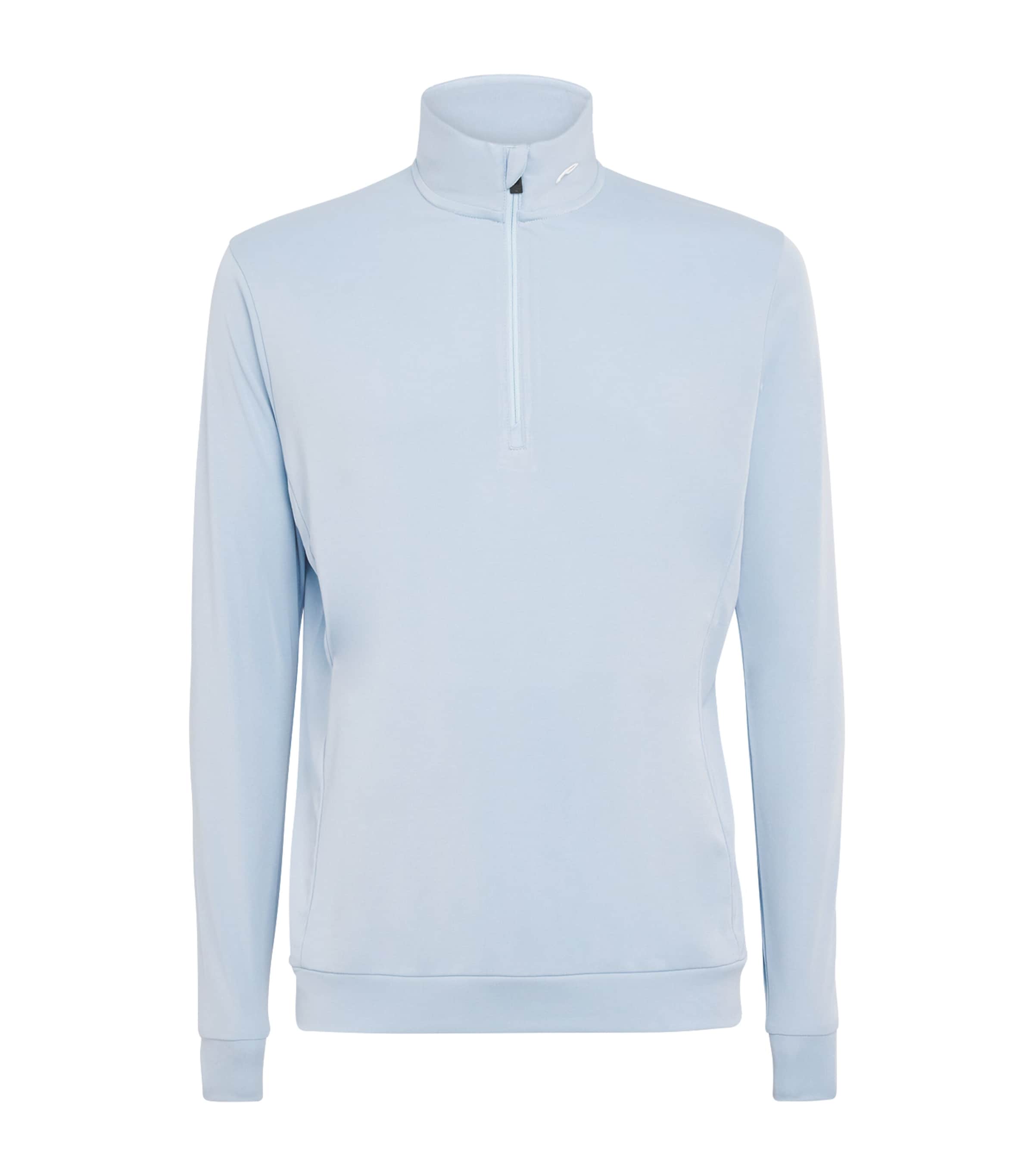 Shop Kjus Midlayer Kallen Quarter-zip Sweater In Blue