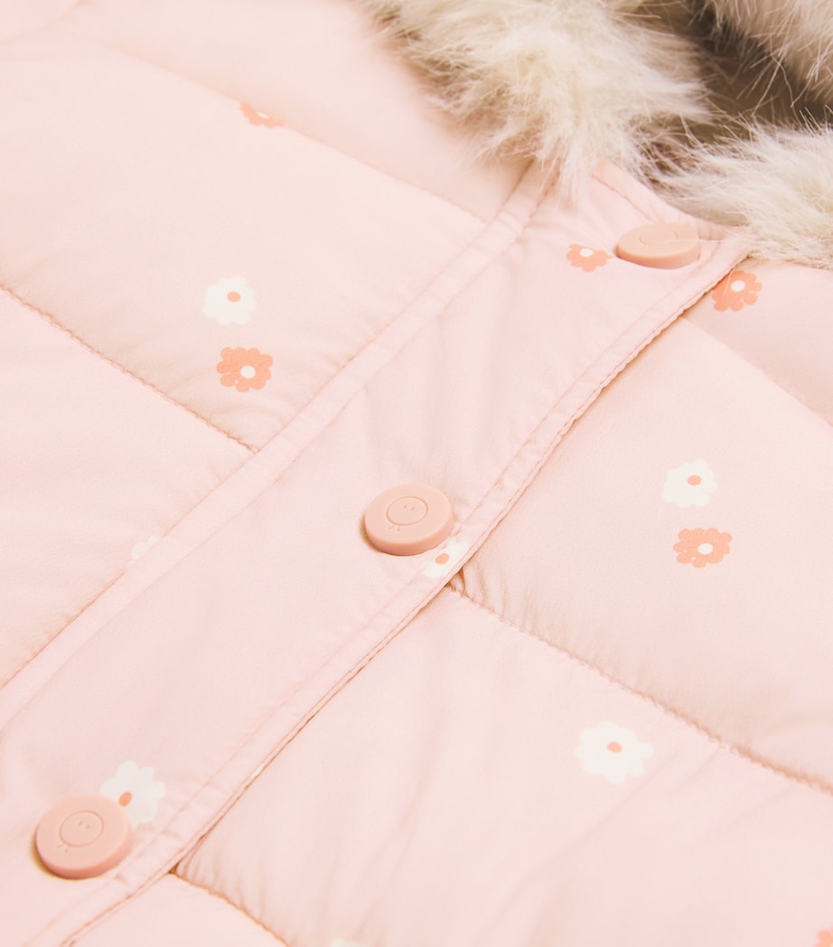 Floral Print Padded Puffer Jacket (6 Months - 3 Years) PINK FLORAL Image 3
