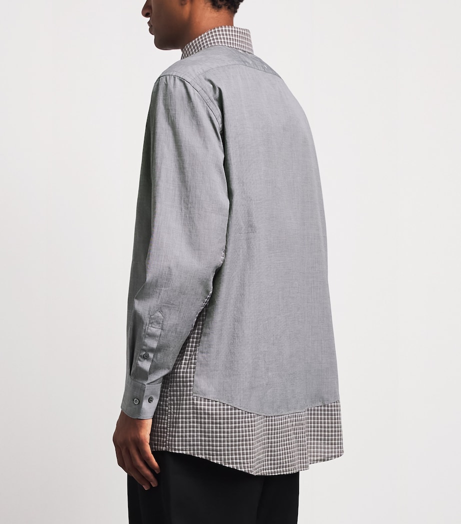 Maison Margiela Mens Double Check Shirt Grey/ Brn Chk Image 5