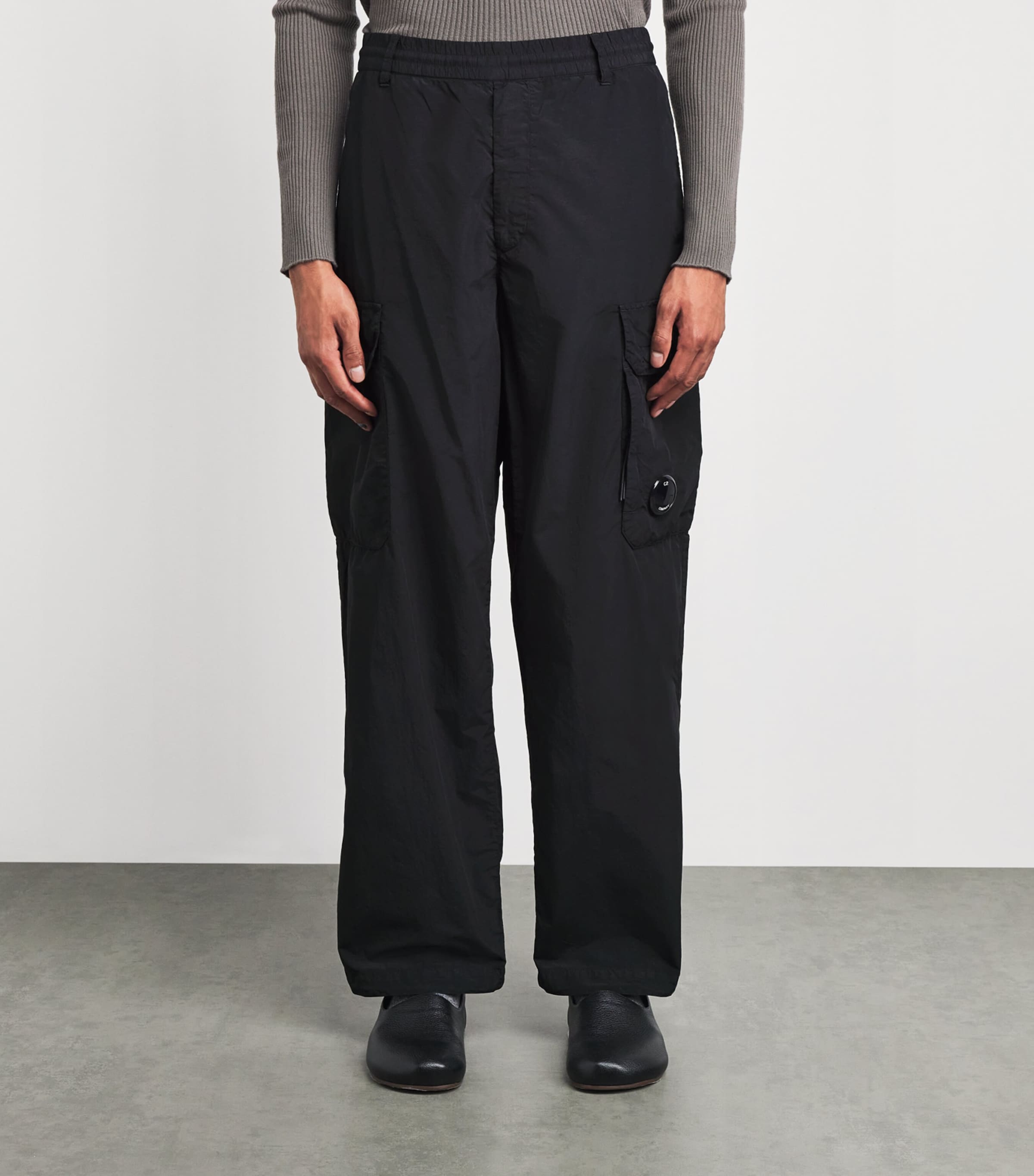 C.P. Company Mens Lens Cargo Trousers Black Image 4
