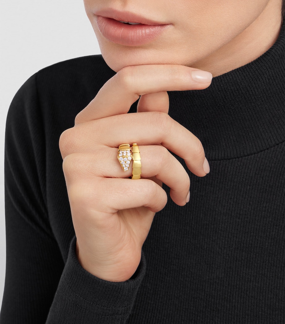 Yellow Gold and Diamond Serpenti Scaglie Ring YELLOW GOLD Image 3