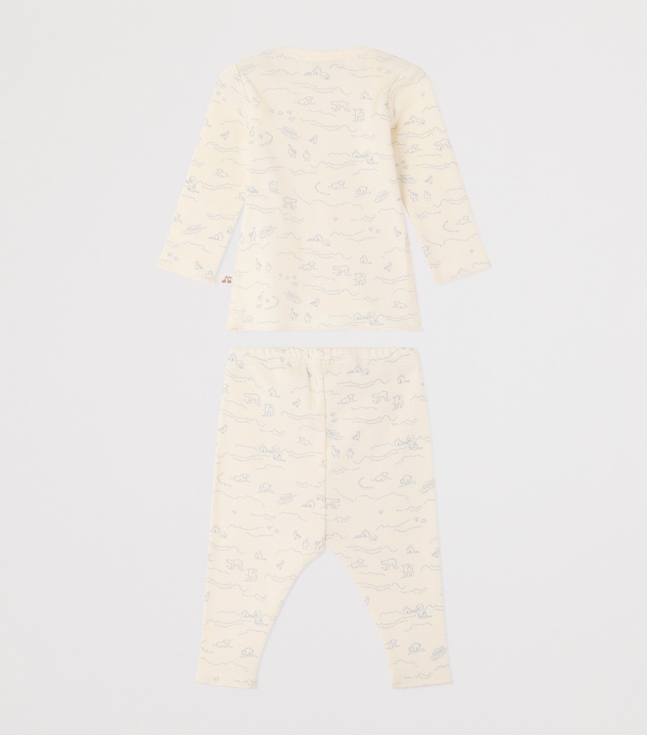 Bonpoint Organic Cotton Timi Pyjama Set (1-18 Months) Naturel Image 2