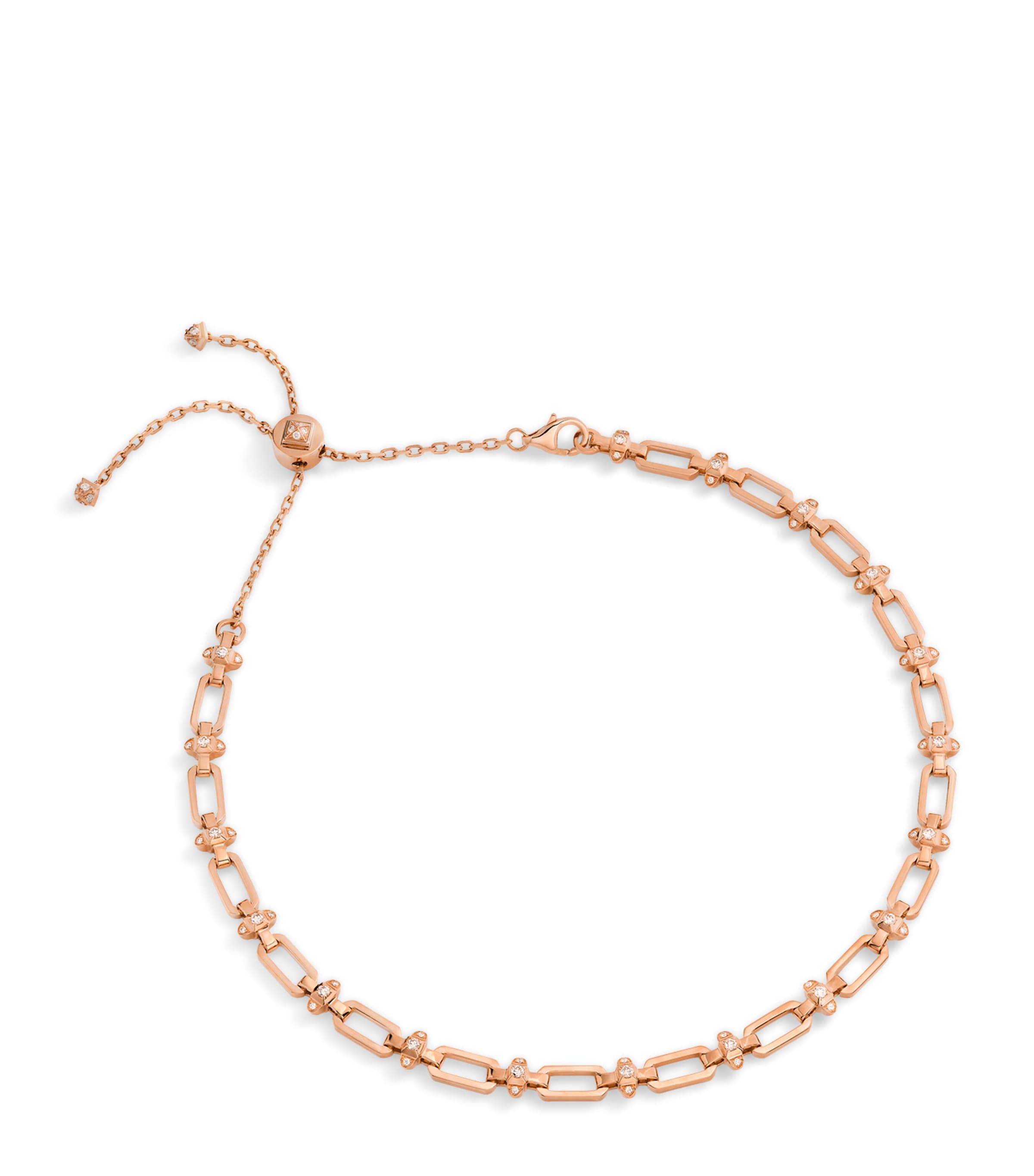 Marli New York Rose Gold And Diamond Tip-top Necklace In Rose Gold