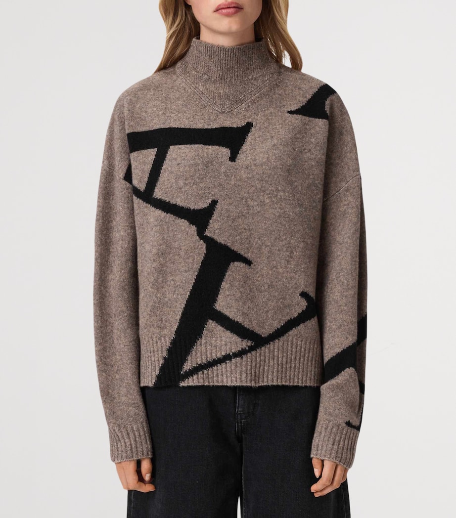 A Star Rollneck Sweater DOE BROWN/BLACK Image 3